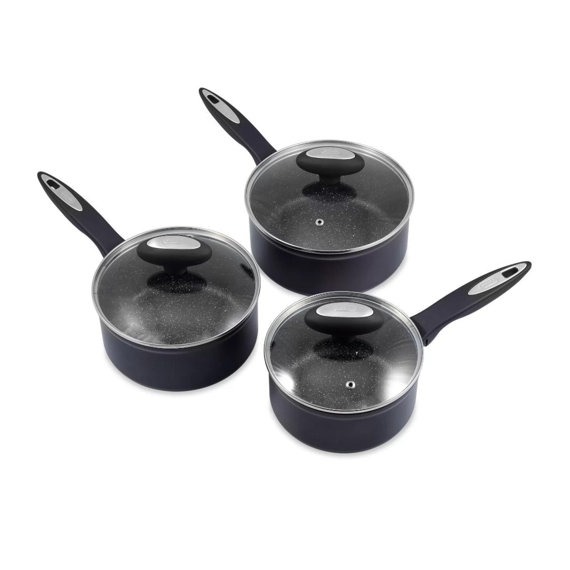Cookware>Meadows and Byrne 3 Piece Saucepan Set
