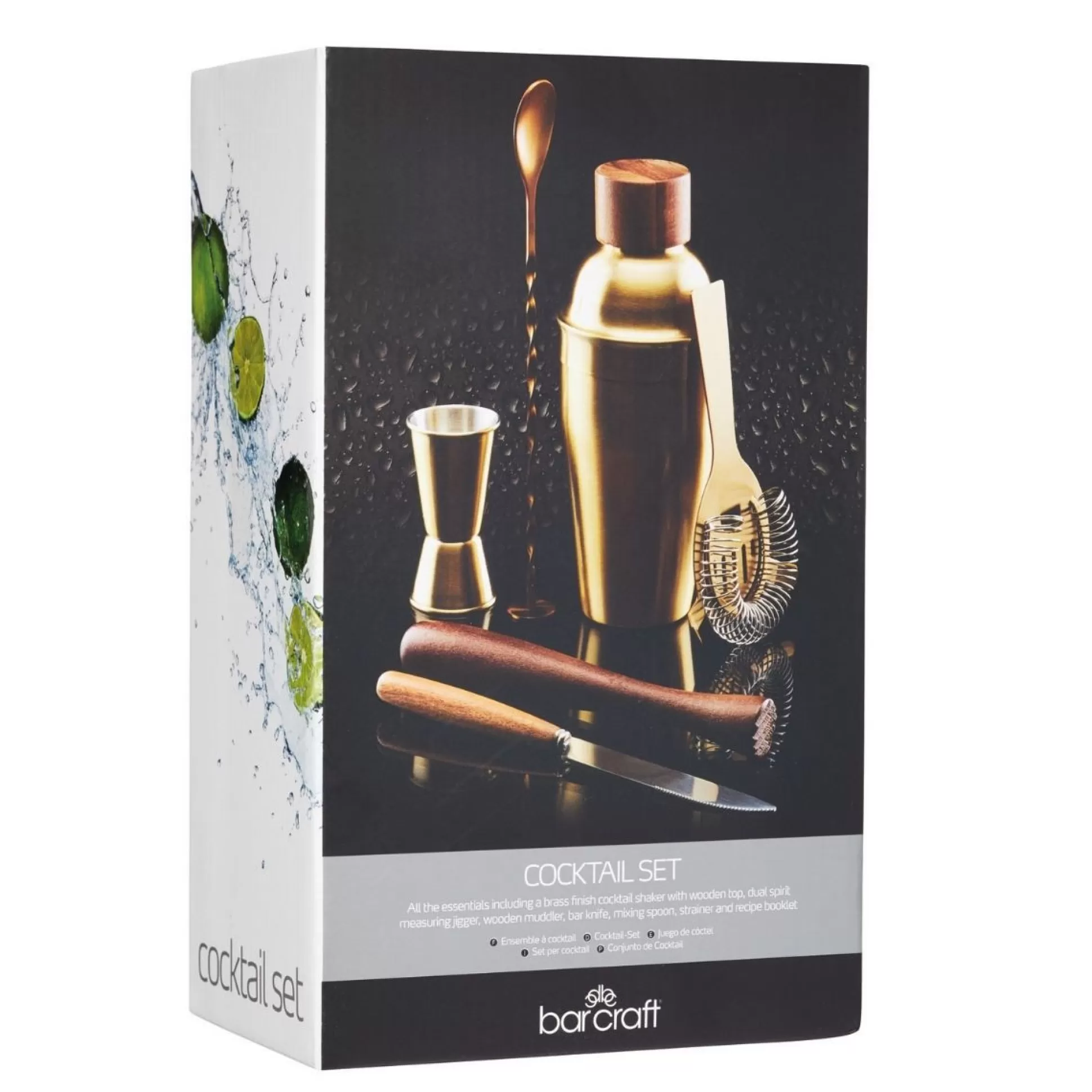 Bar Accessories>Meadows and Byrne 6 Piece Cocktail Set - Gold