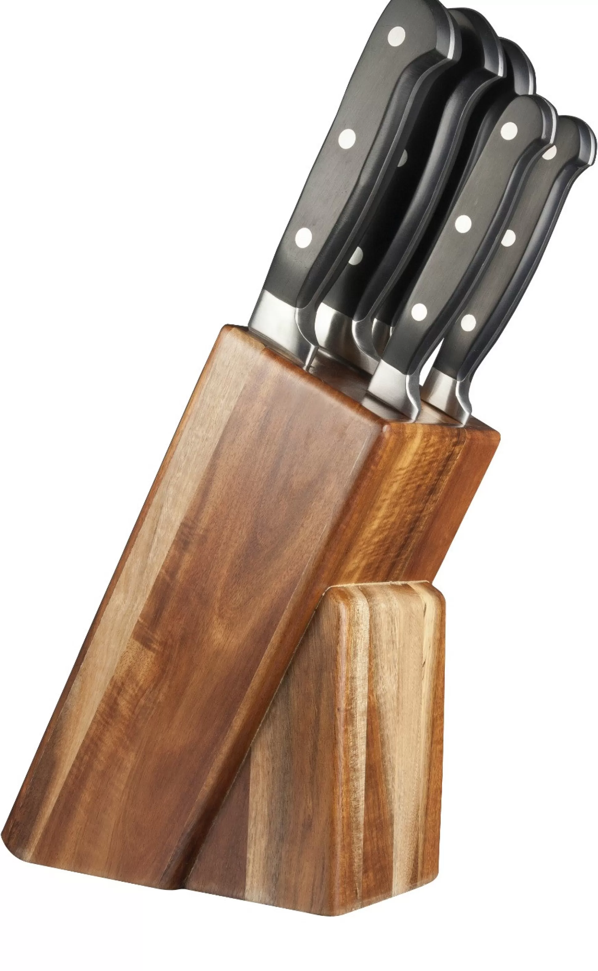 Knives&Knife Blocks>Meadows and Byrne Acacia Knife Block Set 5Pc
