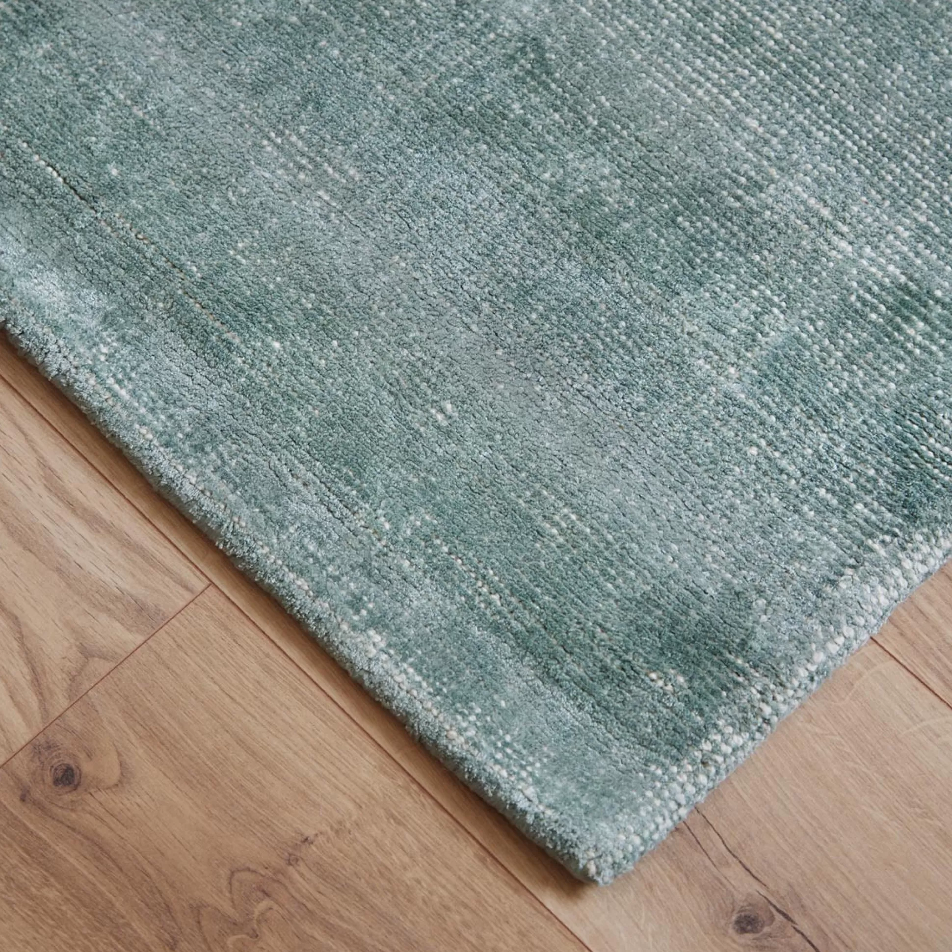 Rugs & Door Mats>Meadows and Byrne Acron Rug - Mint Teal / Natural