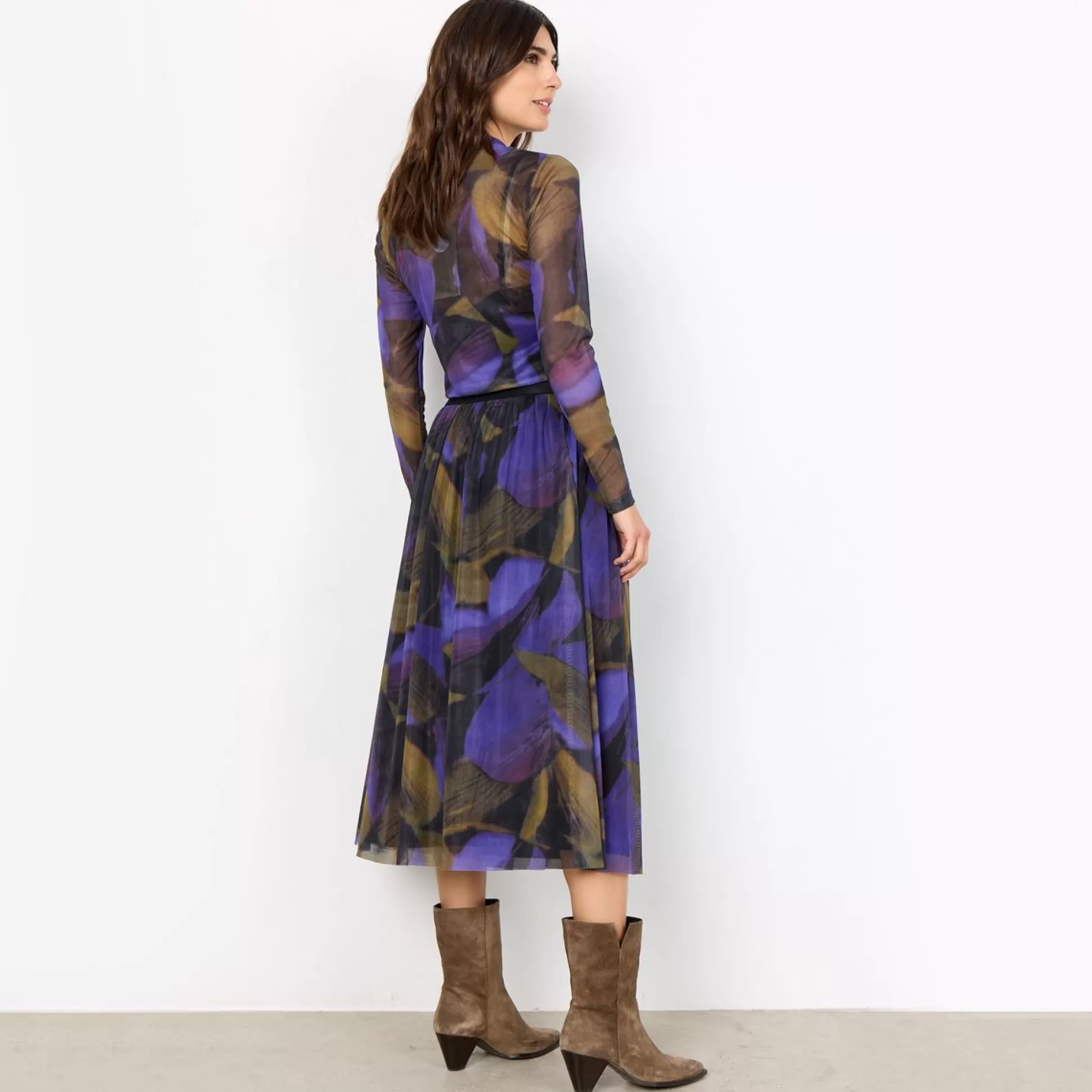 Dresses & Skirts>Meadows and Byrne Alda Print Mesh Skirt Multicoloured