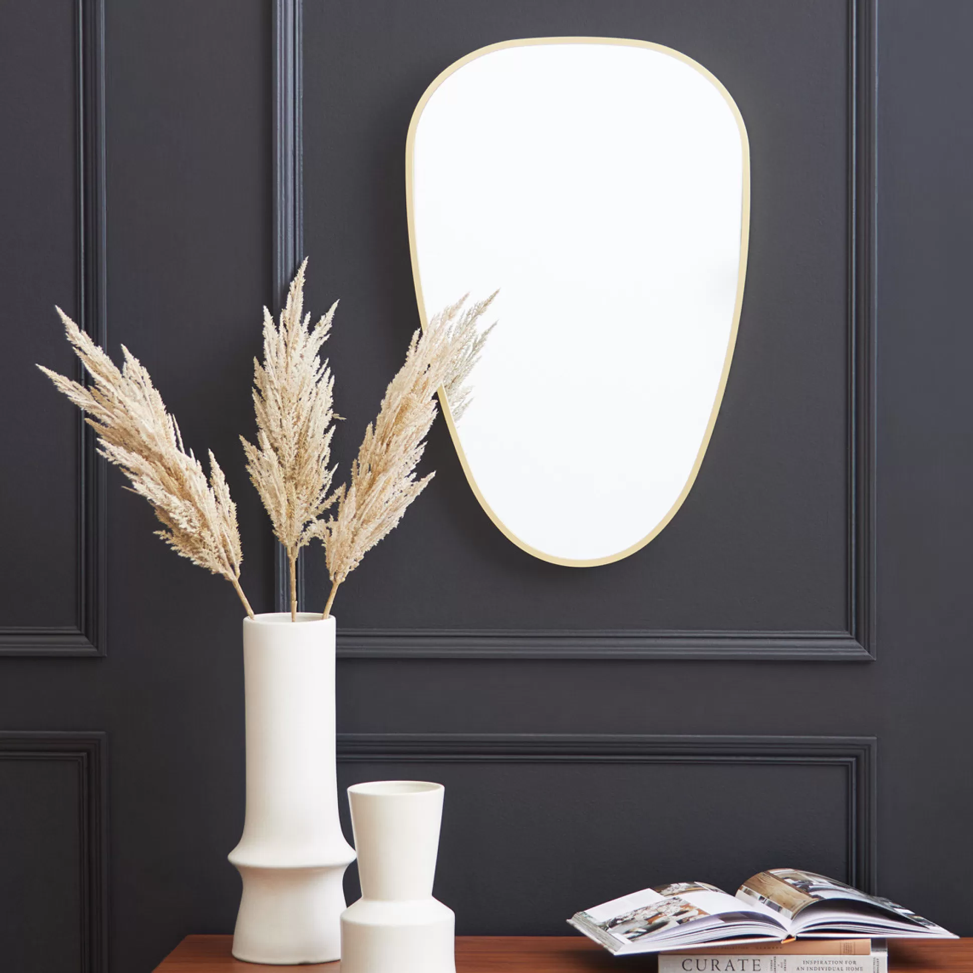Mirrors>Meadows and Byrne Alessi Oval Mirror - Gold