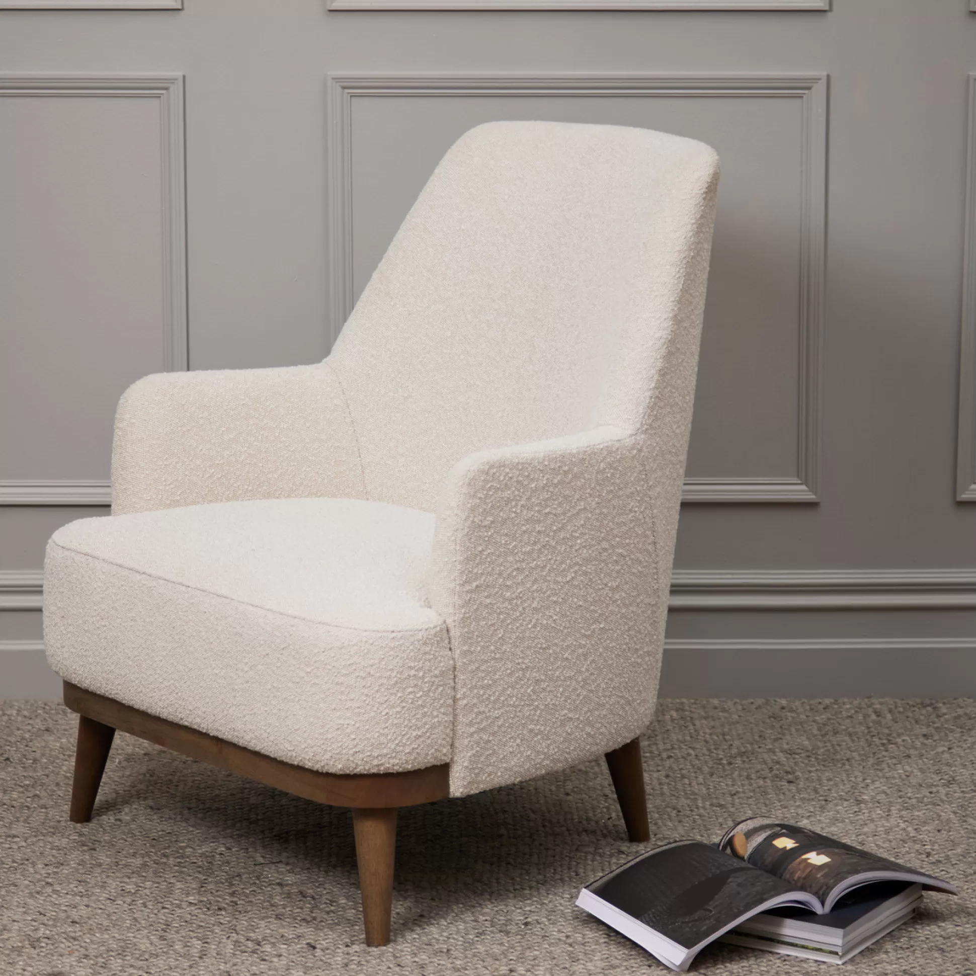 Armchairs>Meadows and Byrne Ami French Oak Highback Chair
