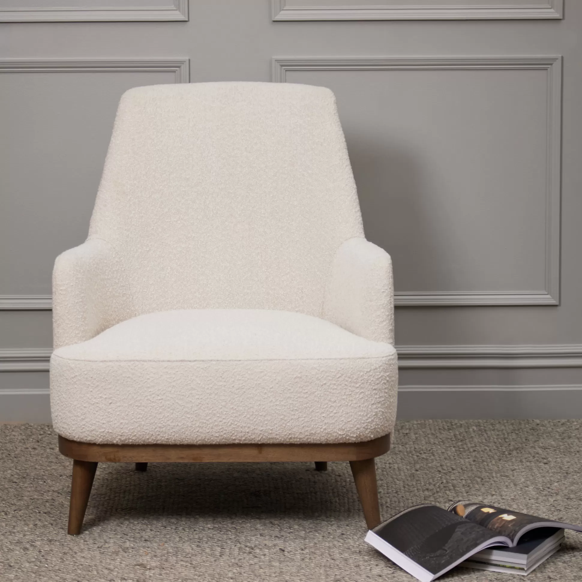 Armchairs>Meadows and Byrne Ami French Oak Highback Chair