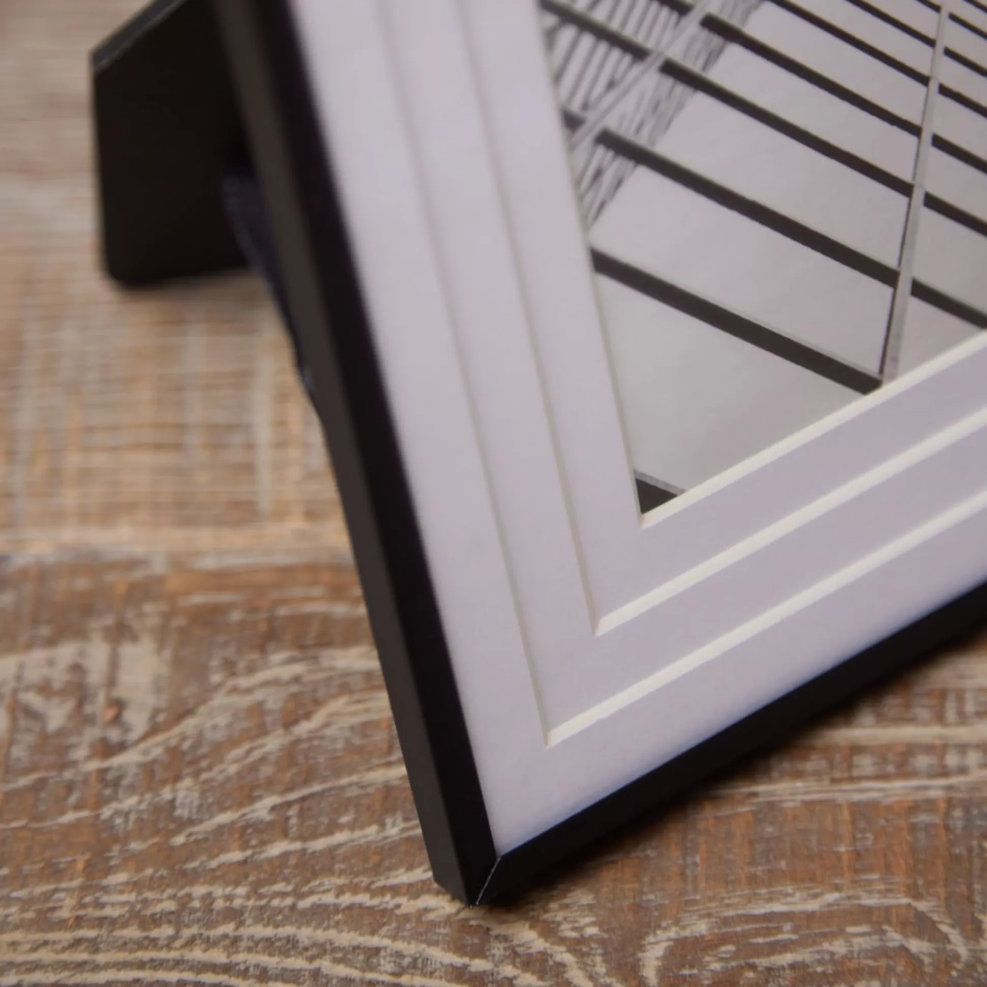 Wall Art & Picture Frames>Meadows and Byrne Anders Mixed Mat Frame Black