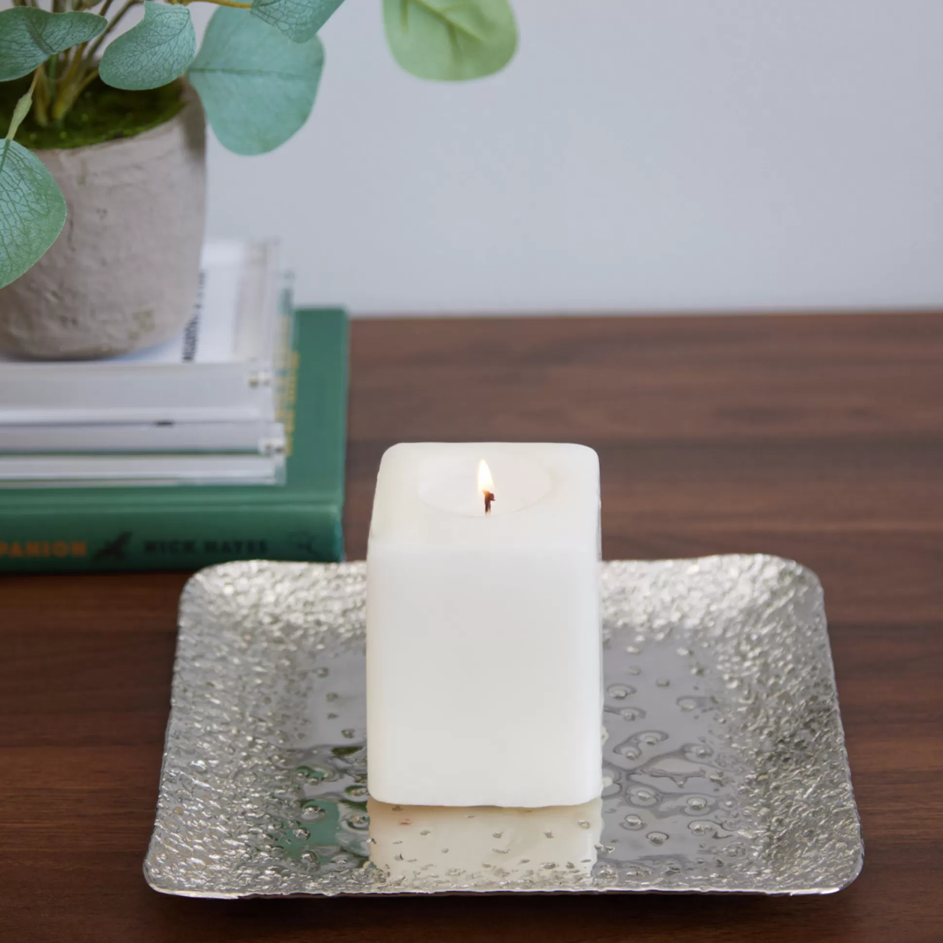 Candle Holders>Meadows and Byrne Ari Square Nickel Tray - Small
