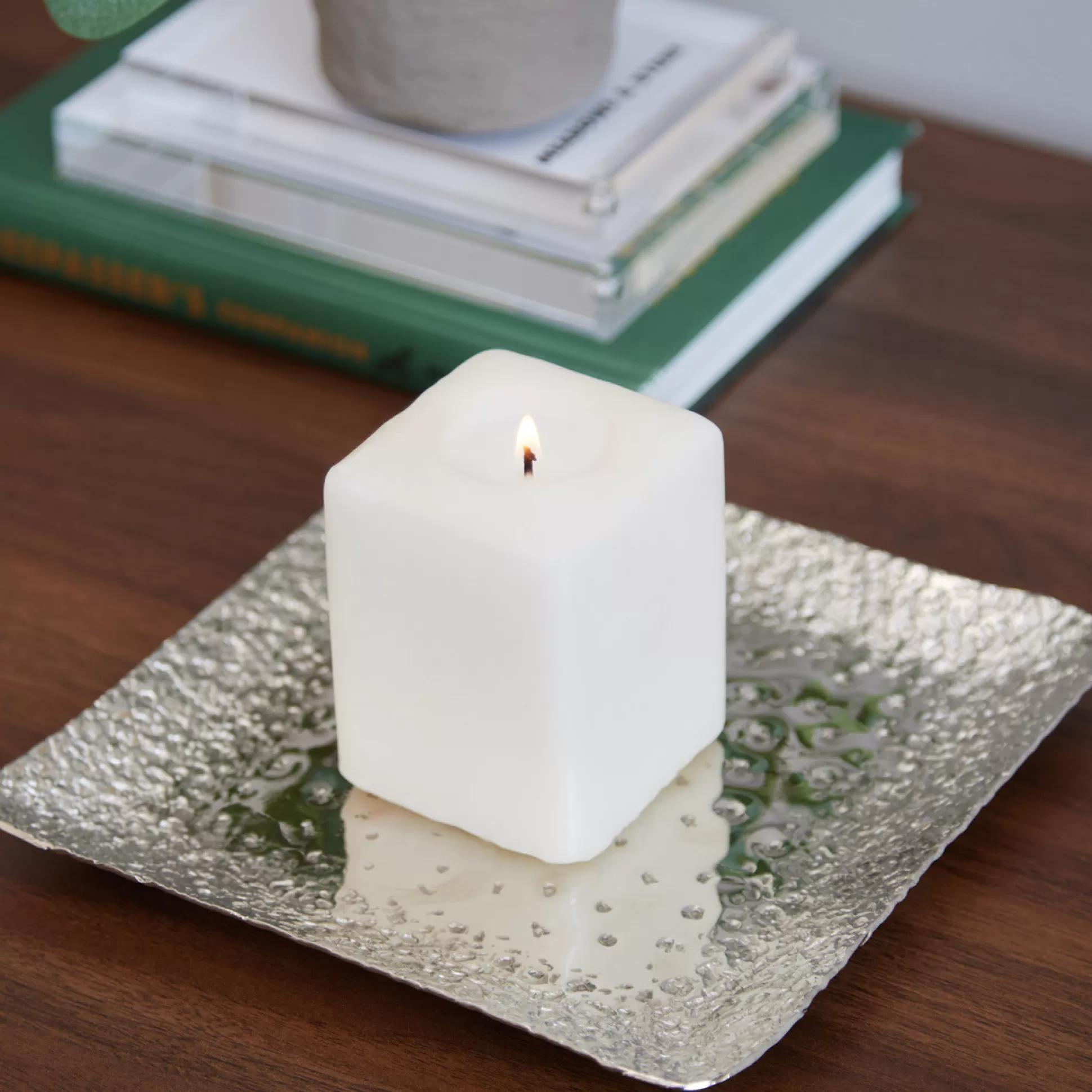 Candle Holders>Meadows and Byrne Ari Square Nickel Tray - Small
