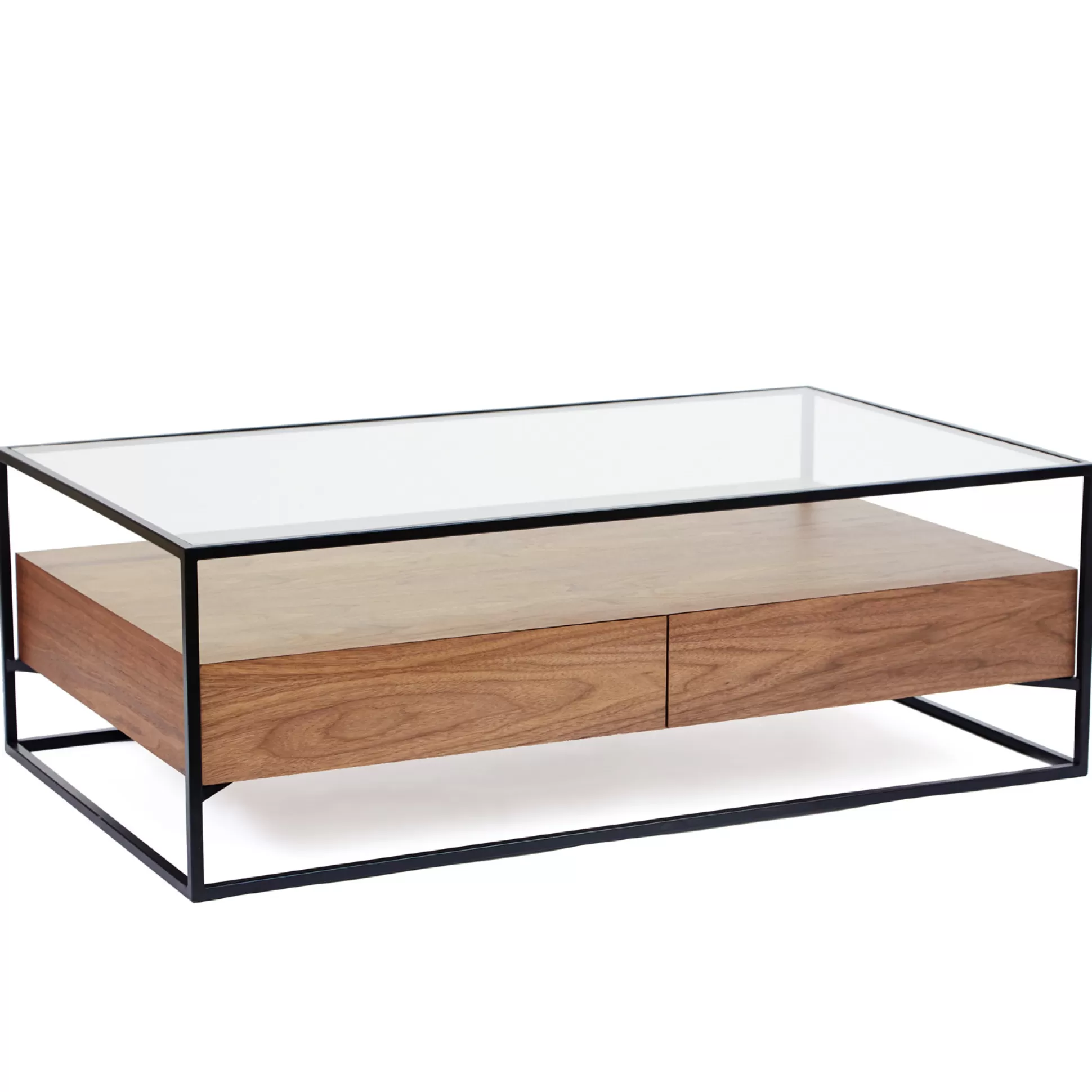 - Coffee Tables>Meadows and Byrne Ashabi Walnut & Glass Coffee Table