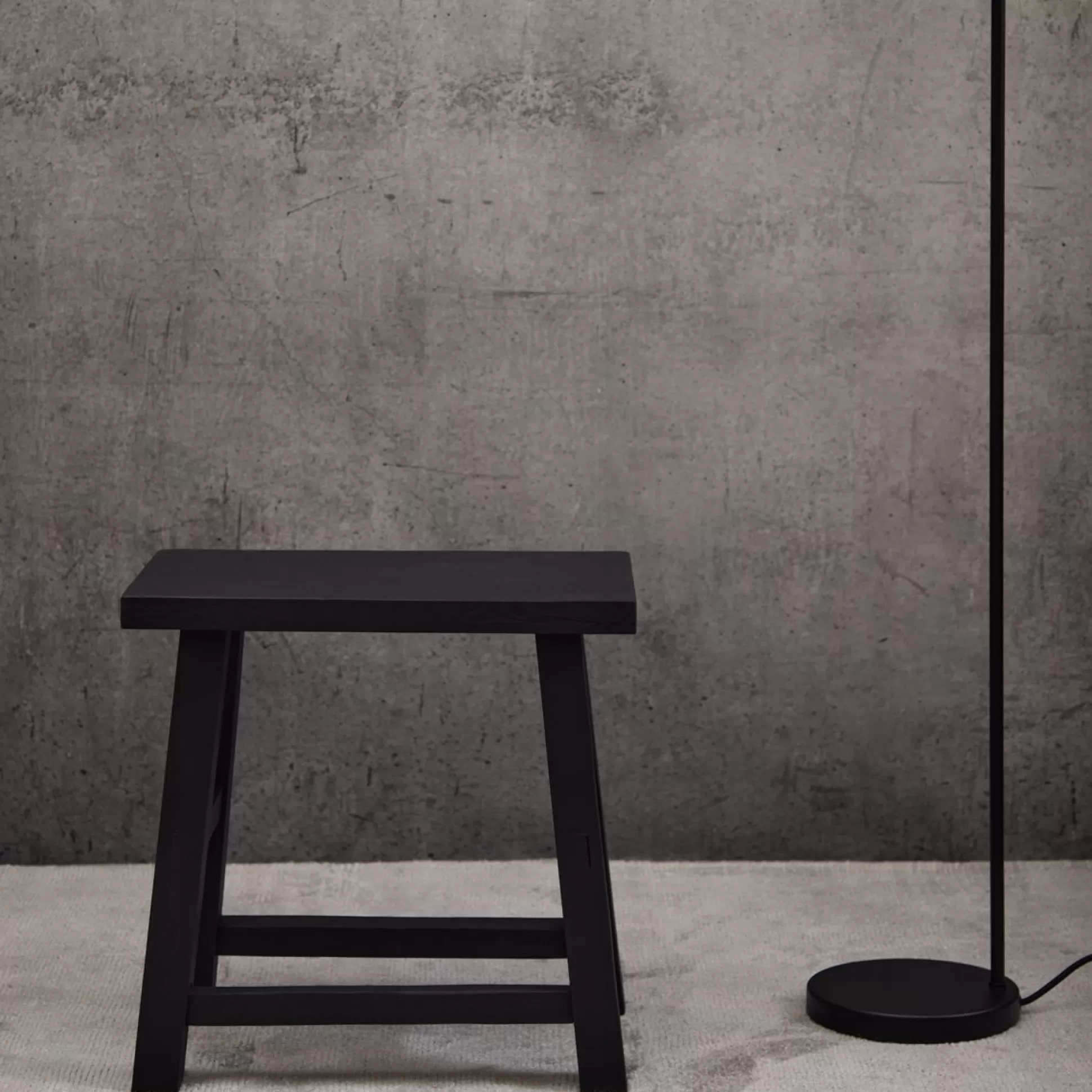 Ottomans&Footstools>Meadows and Byrne Ava Ebony Stool