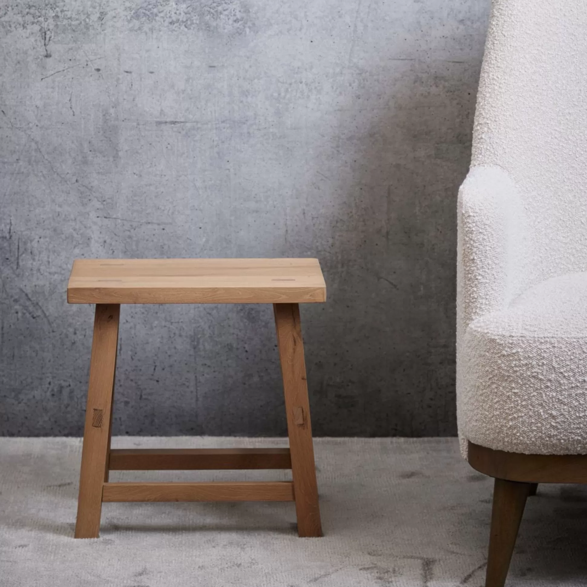 Ottomans&Footstools>Meadows and Byrne Ava Natural Oak Stool