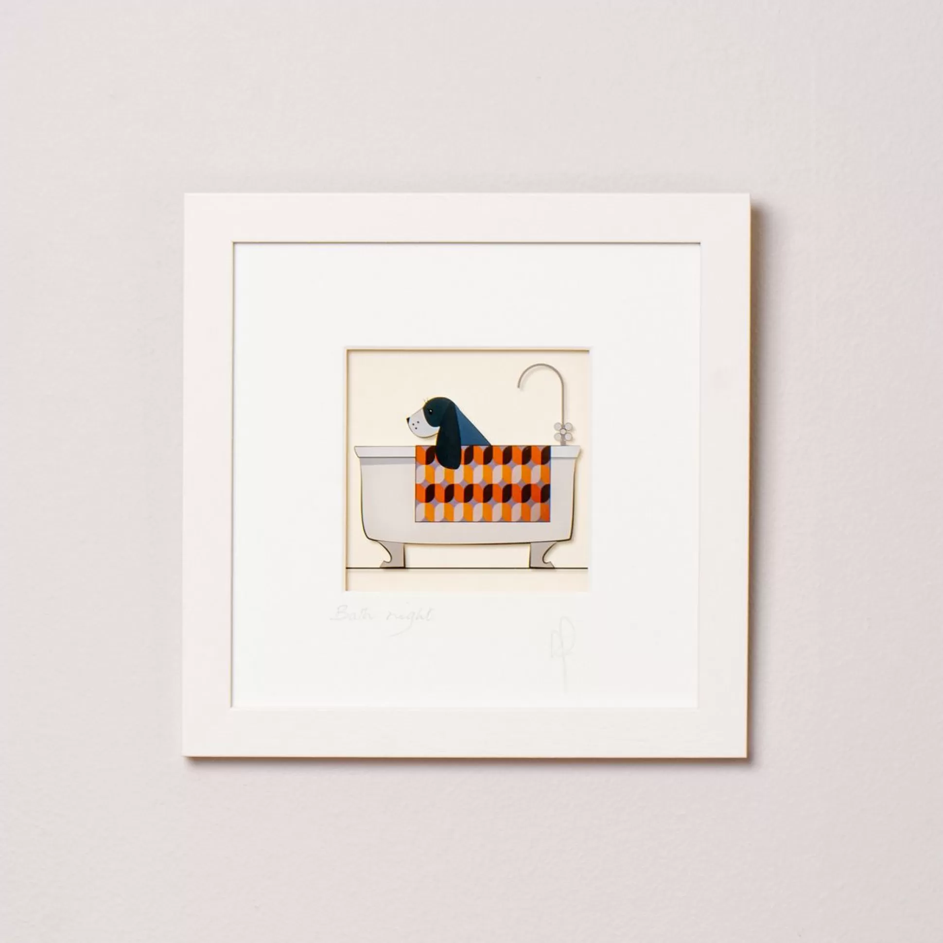 Wall Art & Picture Frames>Meadows and Byrne Bath Night - Framed Wall Art