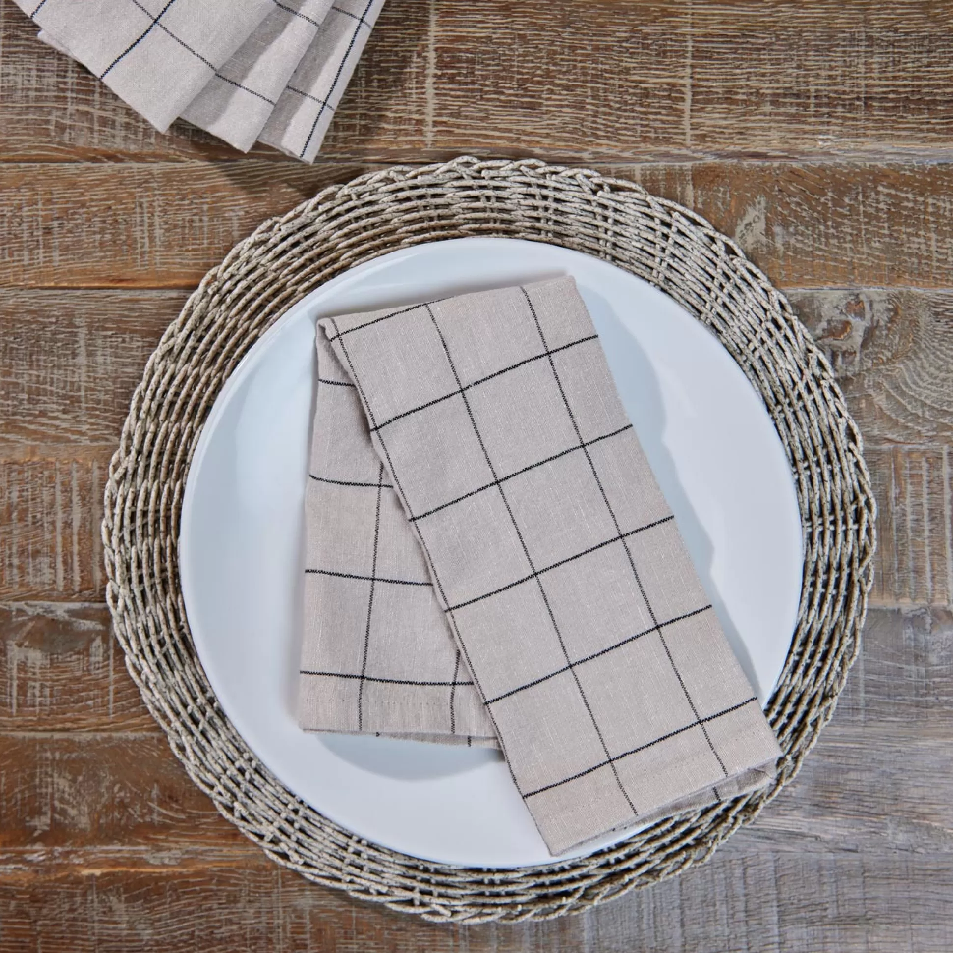 Table Linen>Meadows and Byrne Beige Chambray Linen Napkin - Set Of 4