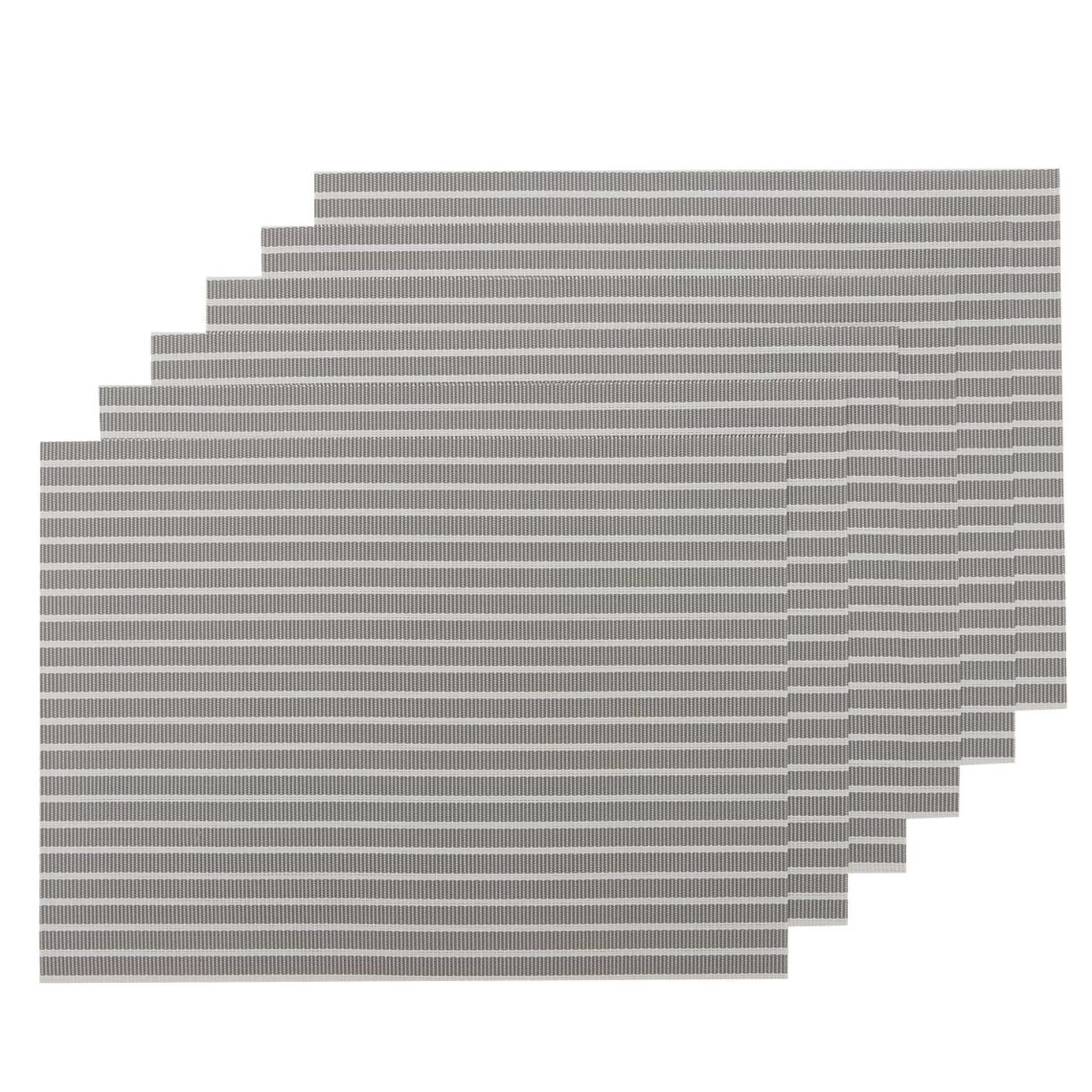 Table Linen>Meadows and Byrne Beige Stripe Placemat - Set Of 6