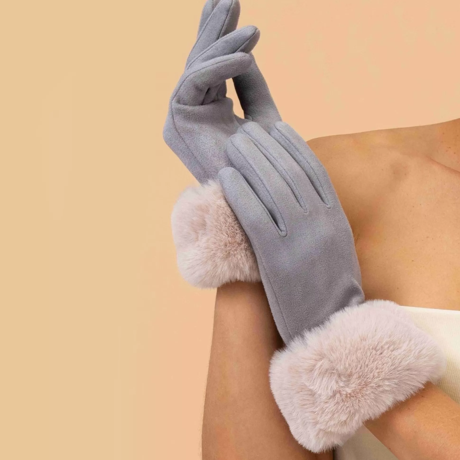 Hats, Scarves, Gloves>Meadows and Byrne Bettina Gloves Mist
