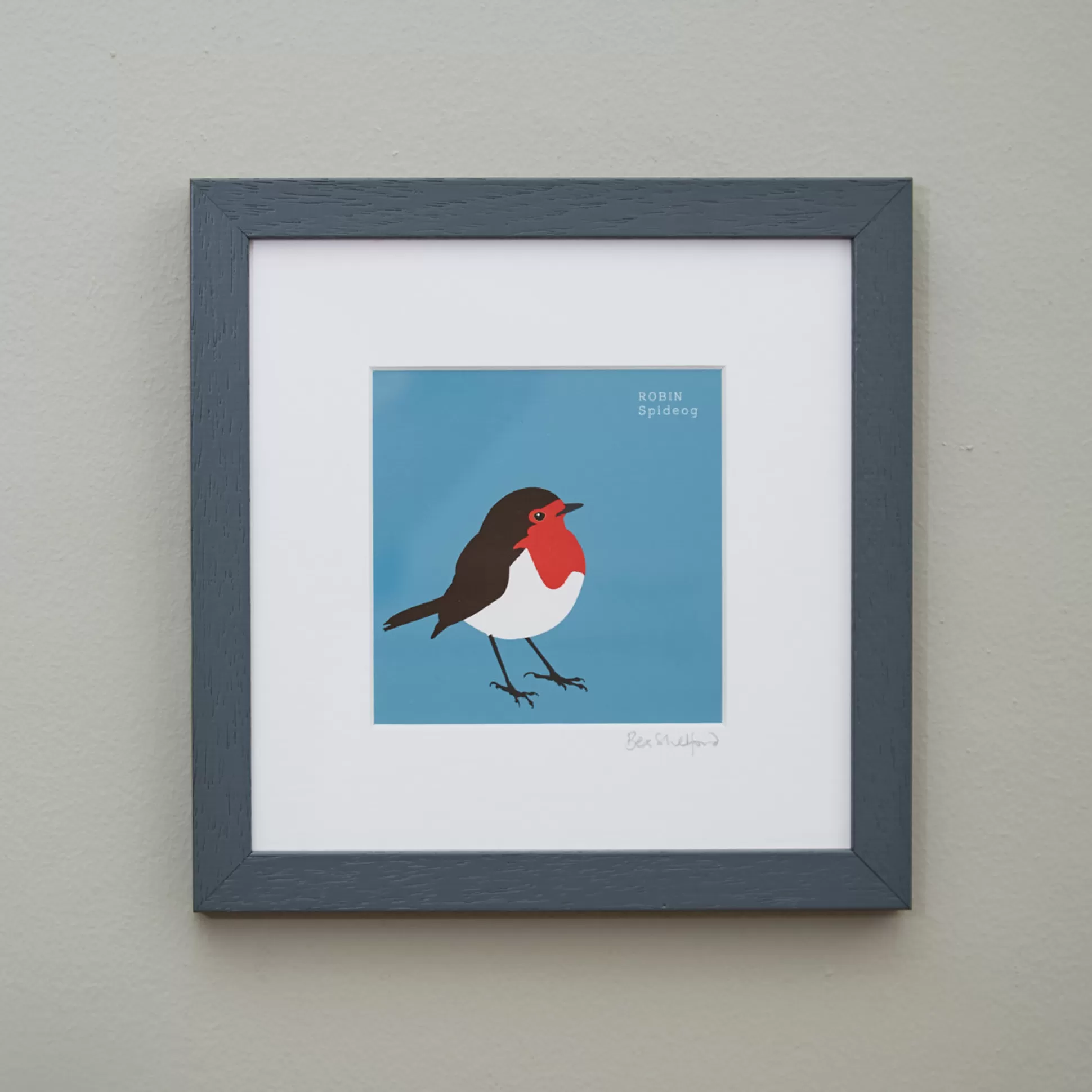 Wall Art & Picture Frames>Meadows and Byrne Bex Shelford - Robin Framed