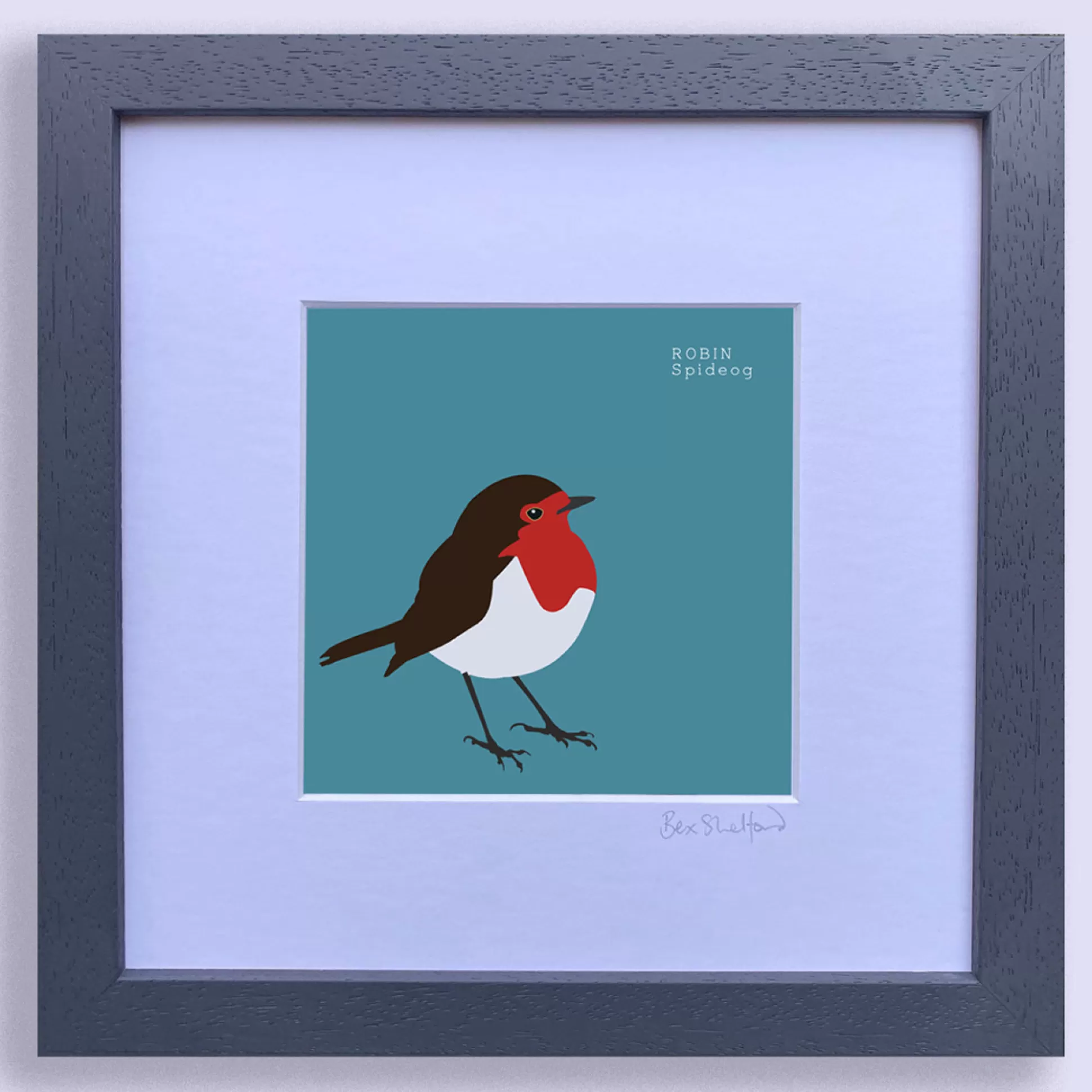 Wall Art & Picture Frames>Meadows and Byrne Bex Shelford - Robin Framed