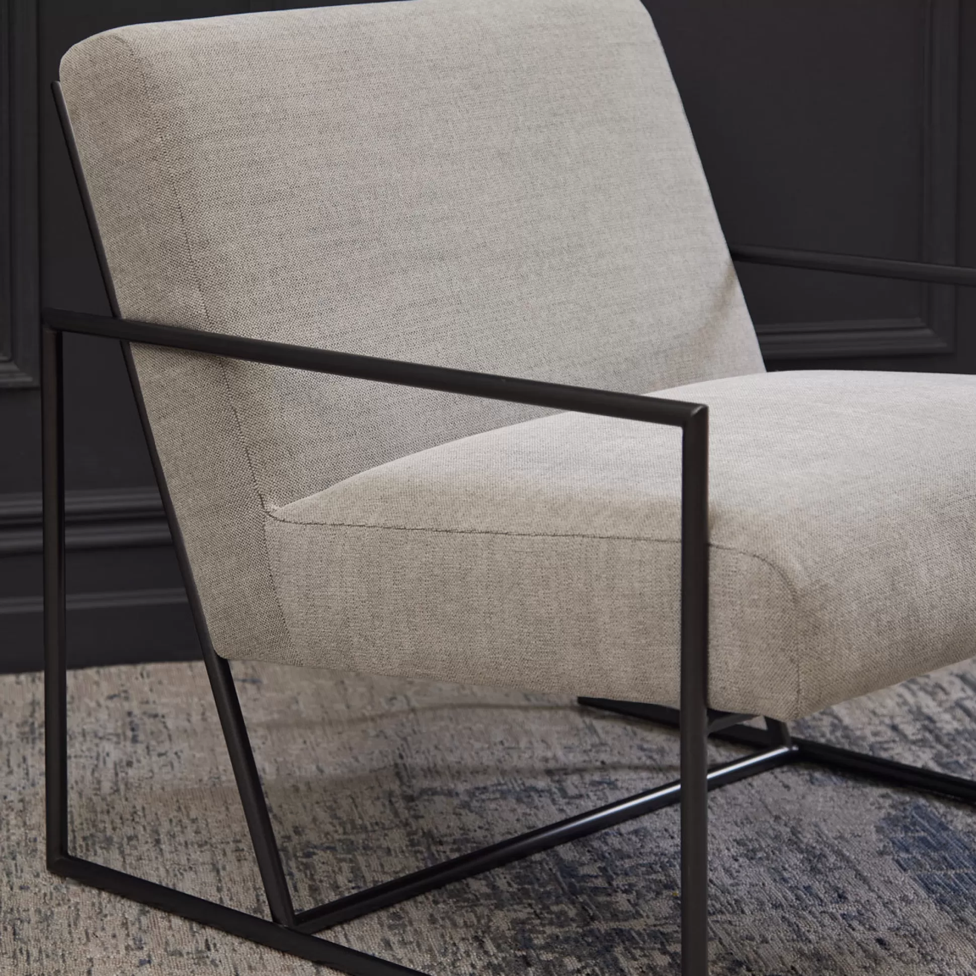 Armchairs>Meadows and Byrne Billy Metal Chair - Grey