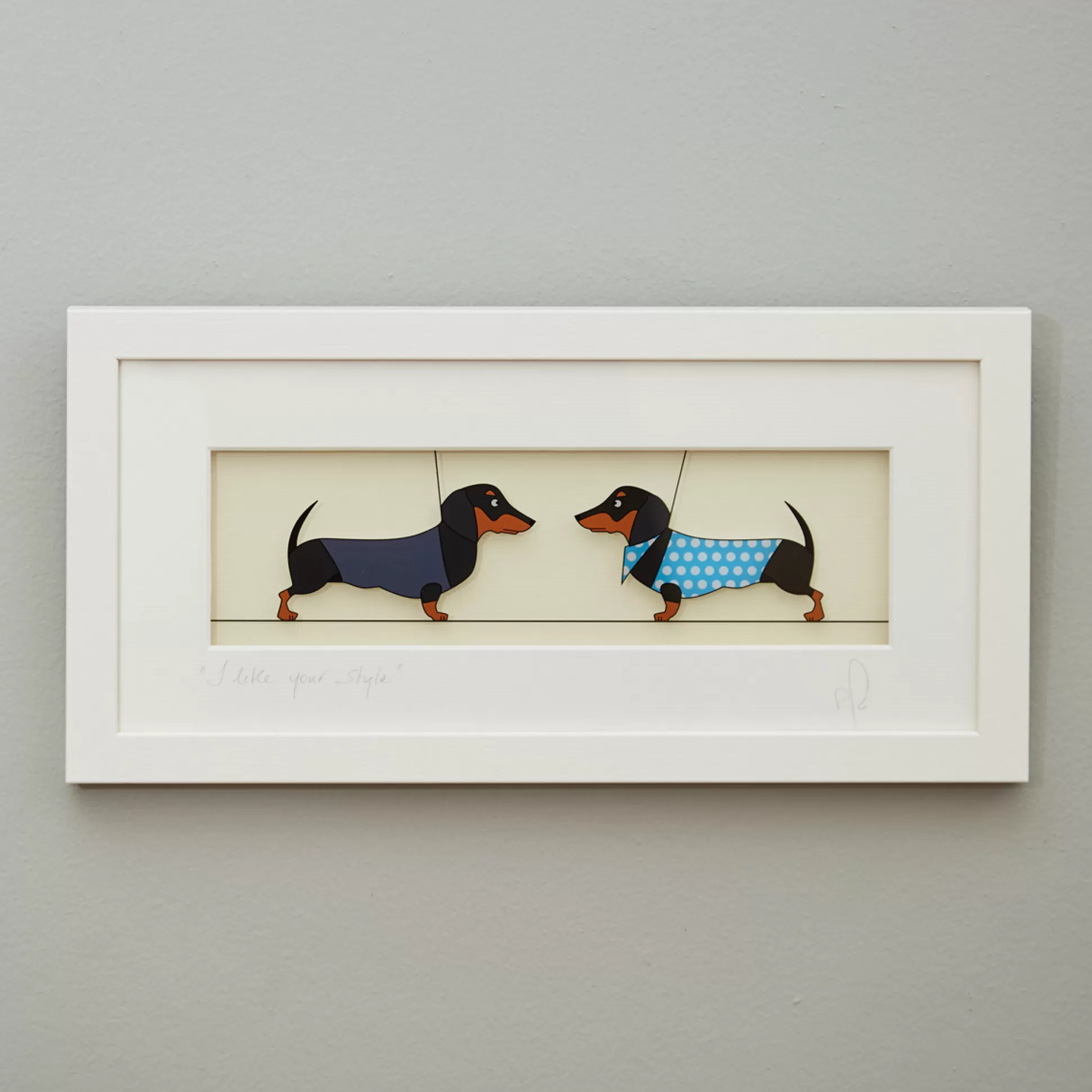 Wall Art & Picture Frames>Meadows and Byrne Black Hen Design I Like Your Style - Framed