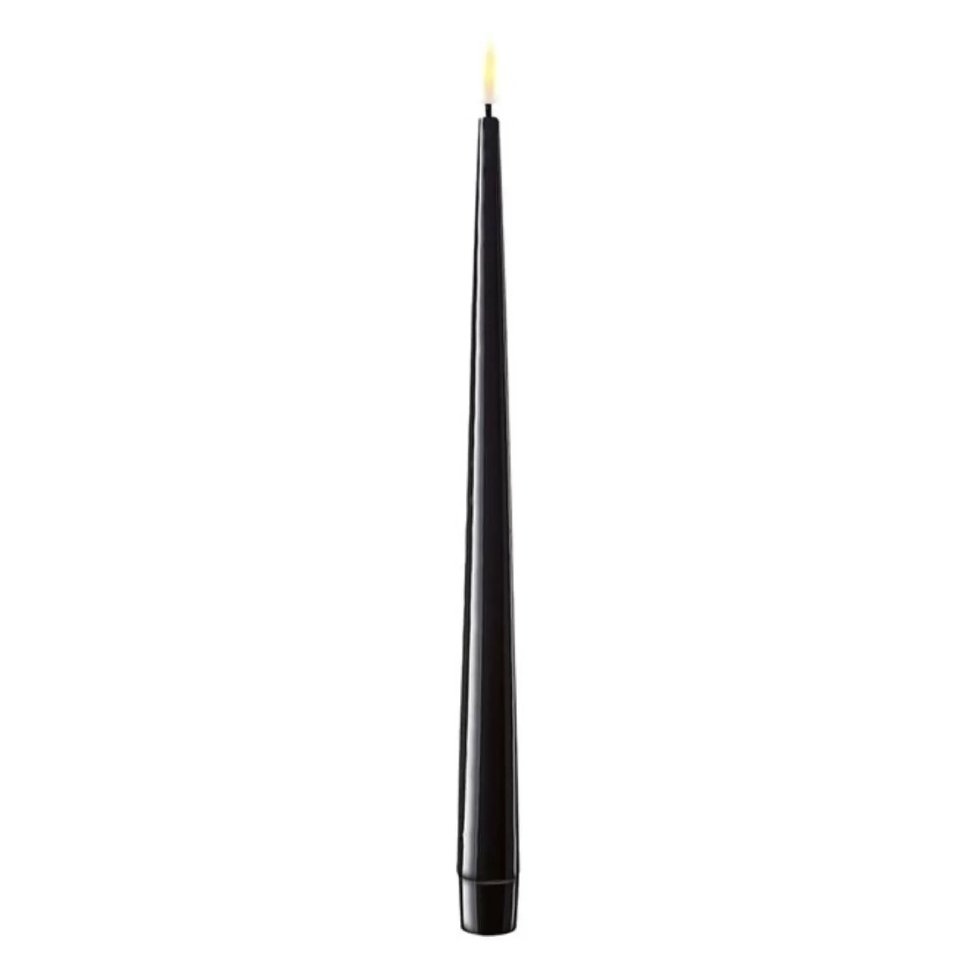 Candles & Diffusers>Meadows and Byrne Black Real Flame Led Dinner Candle - Set Of 2