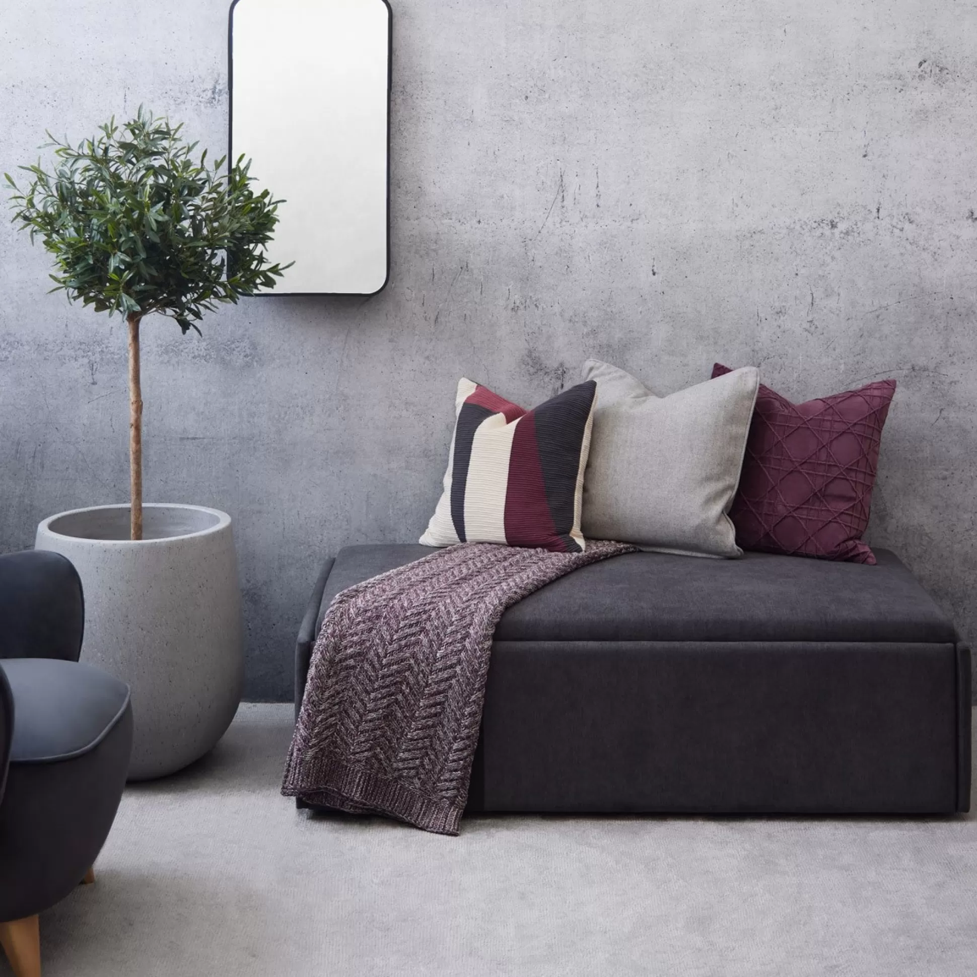 Ottomans&Footstools>Meadows and Byrne Bobby Bed In A Box - Graphite