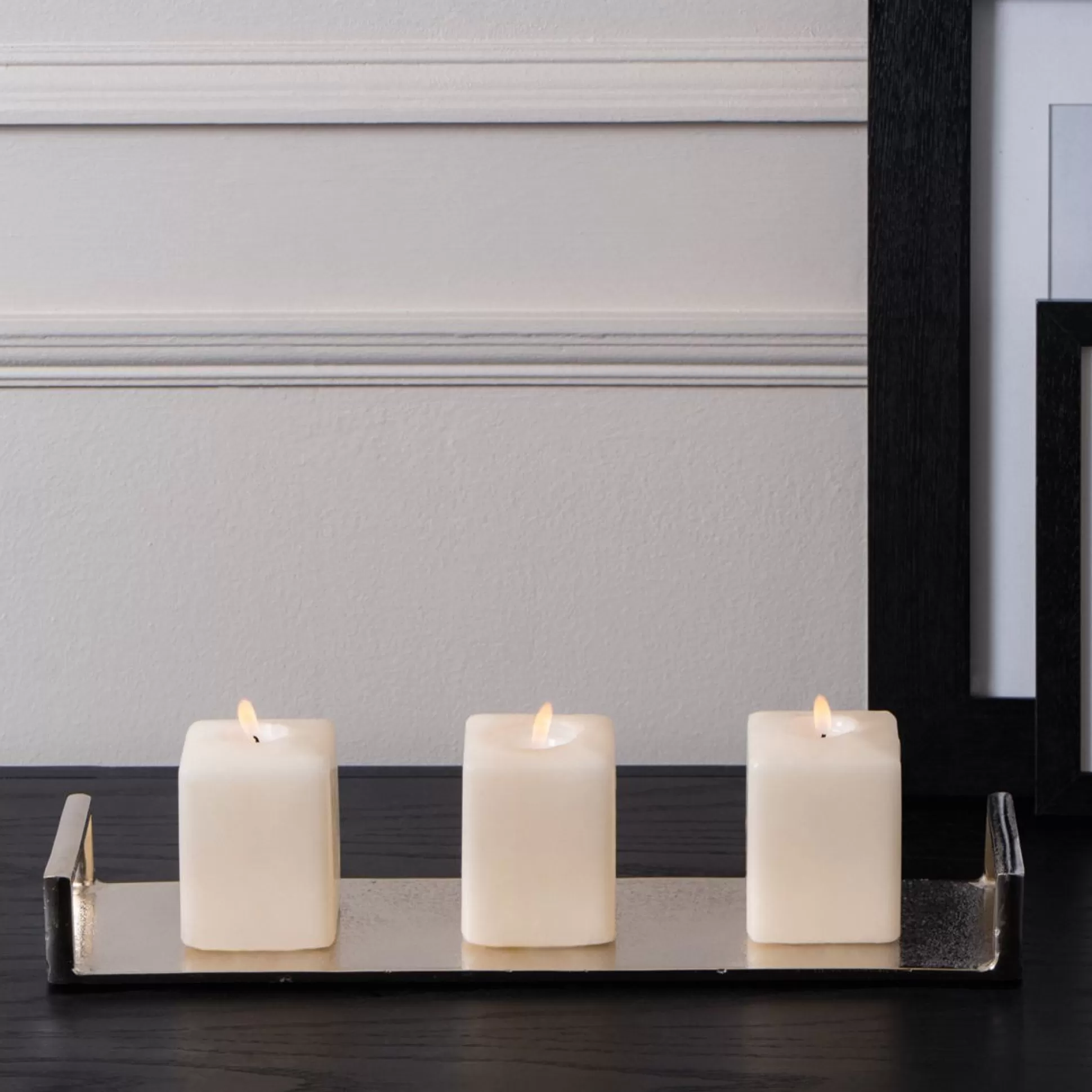 Candle Holders>Meadows and Byrne Boden Tray Silver Small