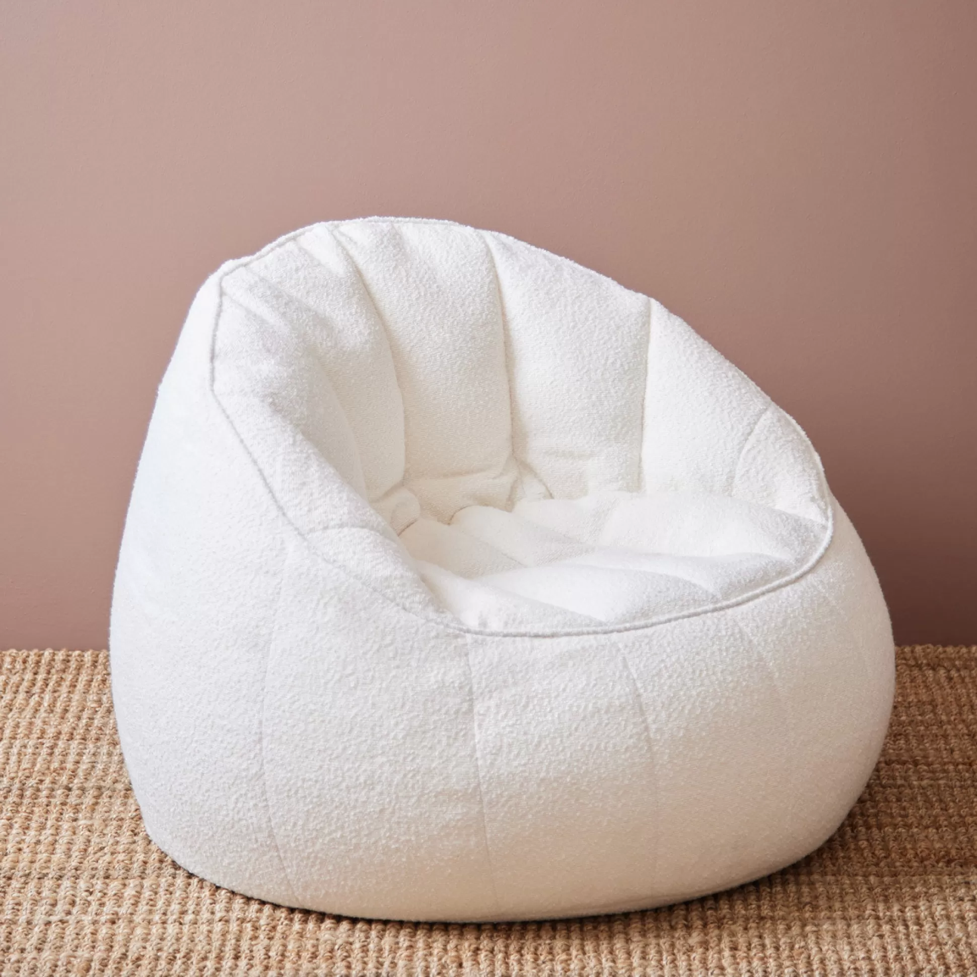 Ottomans&Footstools>Meadows and Byrne Boucle Chair - Cream