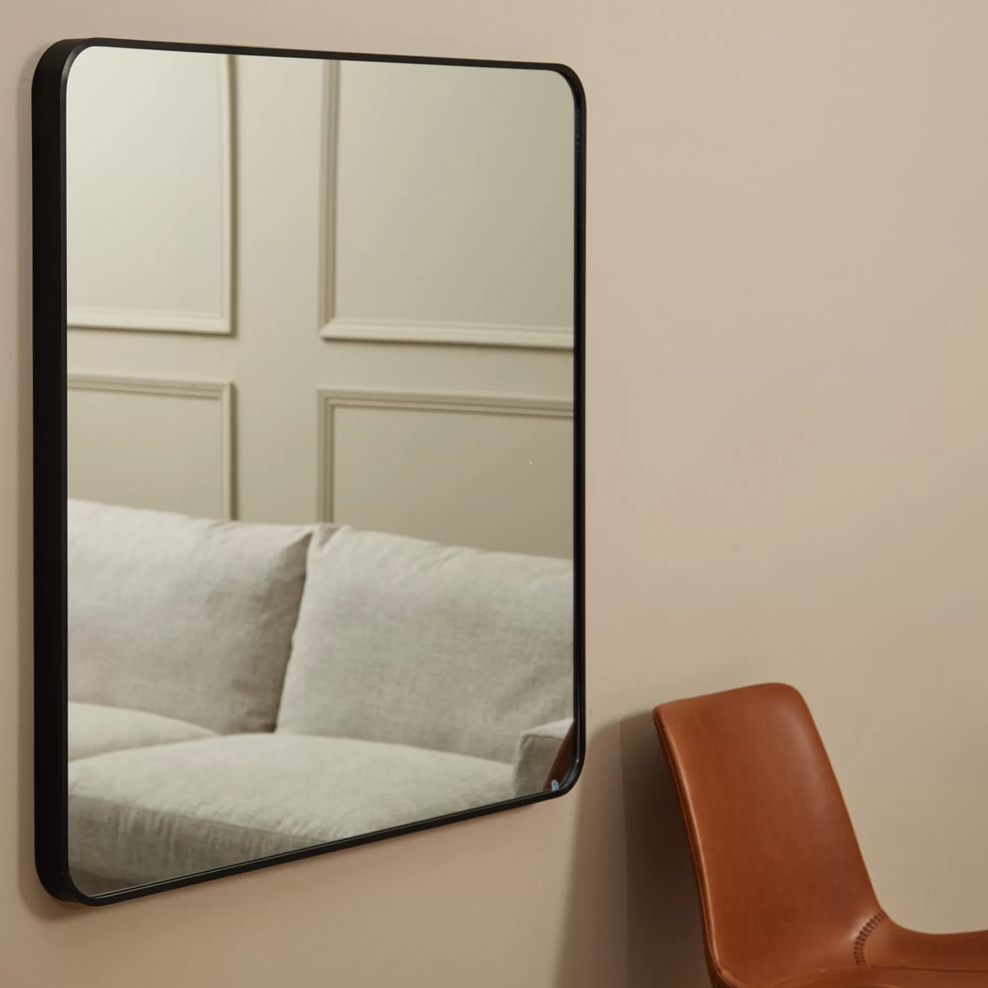 Mirrors>Meadows and Byrne Bradley Black Square Mirror
