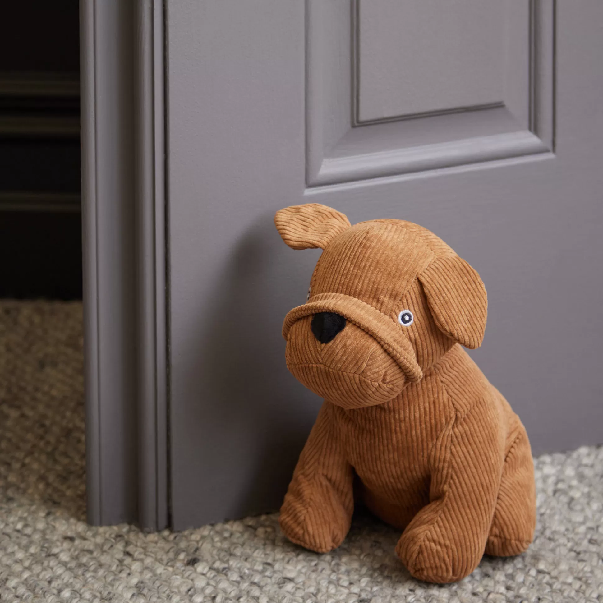 Decoration & Home Accessories>Meadows and Byrne Brown Cord Dog Doorstop