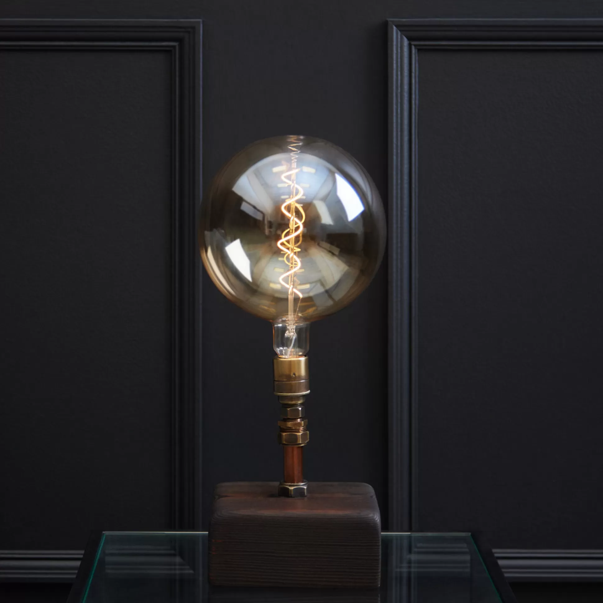 Lamps>Meadows and Byrne Bulla Table Lamp Charred Base