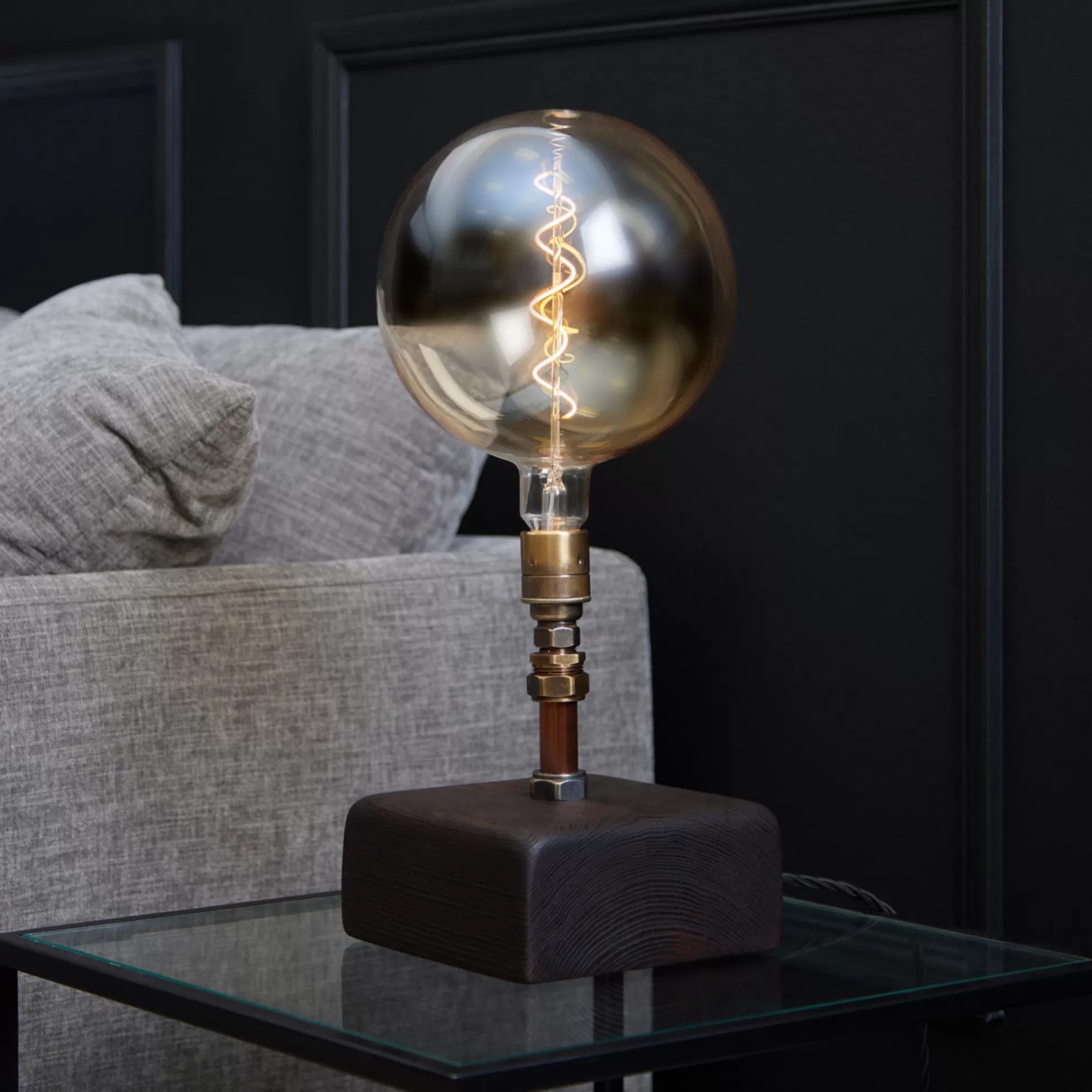 Lamps>Meadows and Byrne Bulla Table Lamp Charred Base
