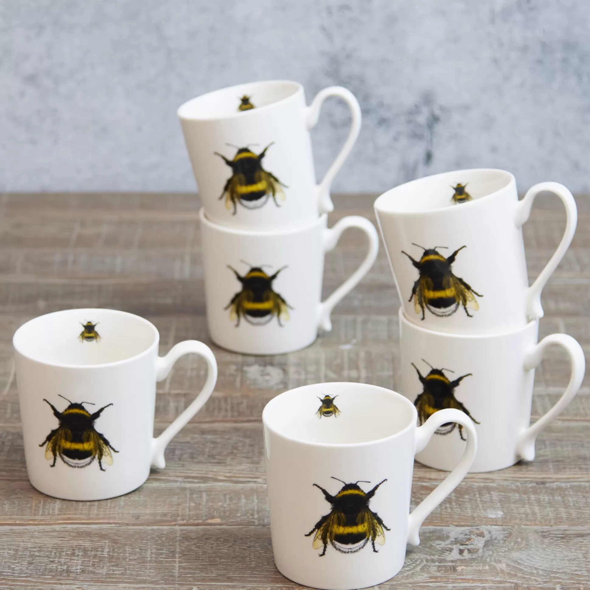 Mugs>Meadows and Byrne Bumblebee Mug - Set Of 6