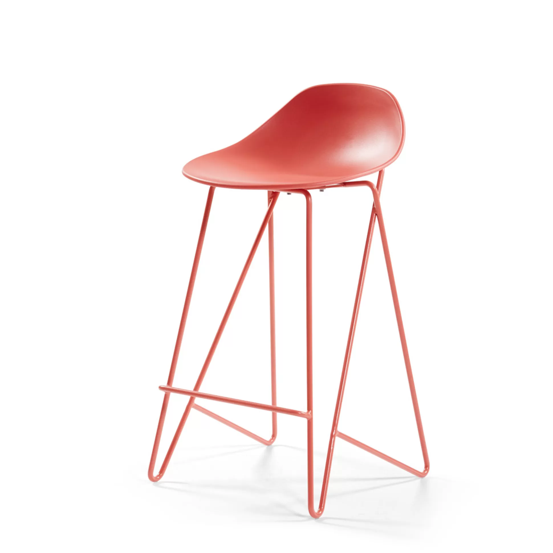 Bar&Counter Stools>Meadows and Byrne Byron Coral Counter Stool - Set Of 2