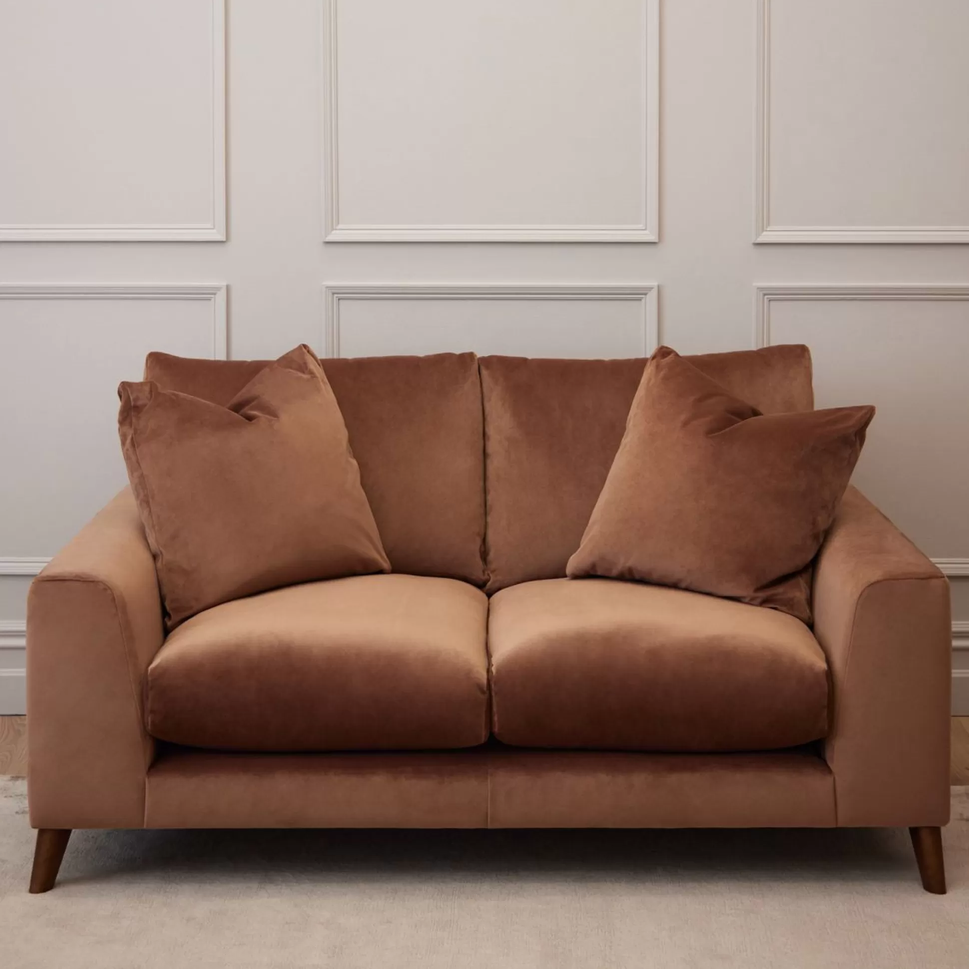 - 2 Seater Sofas>Meadows and Byrne Carter 2 Seater Sofa Camel Velvet