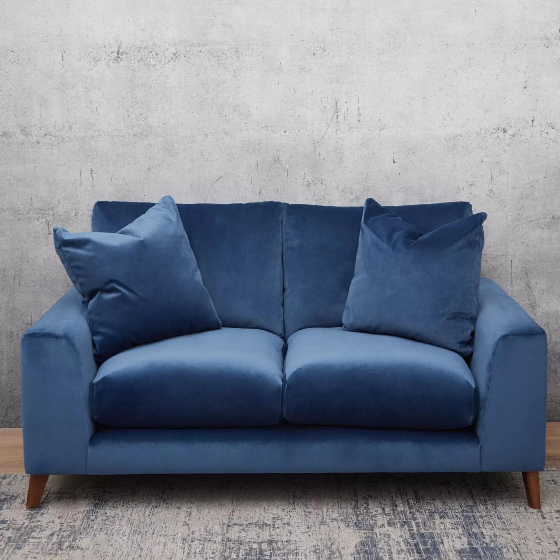 - 2 Seater Sofas>Meadows and Byrne Carter 2 Seater Sofa Mineral Blue Velvet