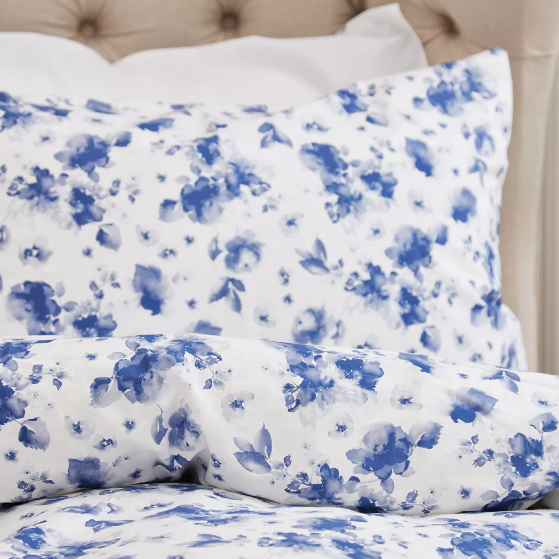 Duvet & Duvet Covers>Meadows and Byrne Clara Floral Percale Duvet Set