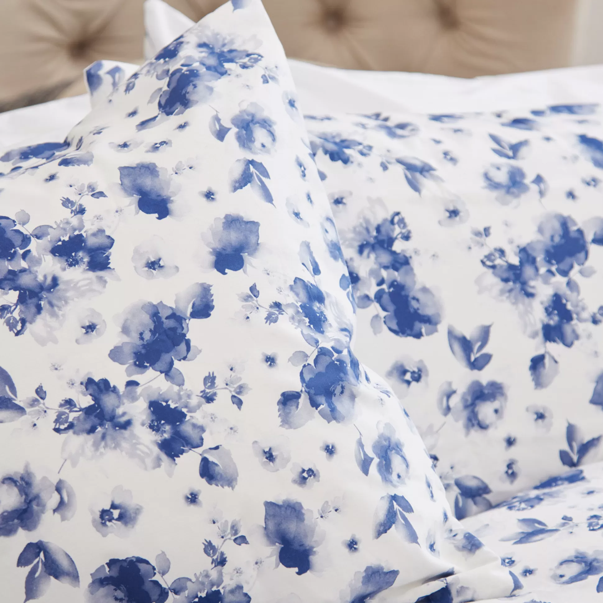 Pillow & Pillowcases>Meadows and Byrne Clara Floral Percale Pillowcase Pair - Set Of 2