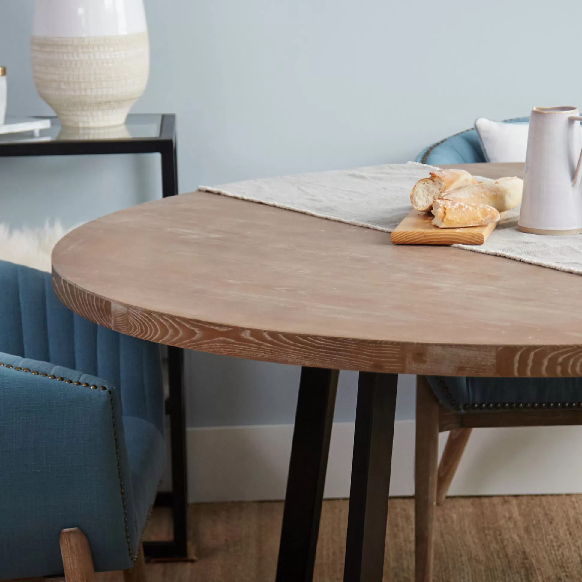 - Dining Tables>Meadows and Byrne Cooper Oak & Steel Dining Table