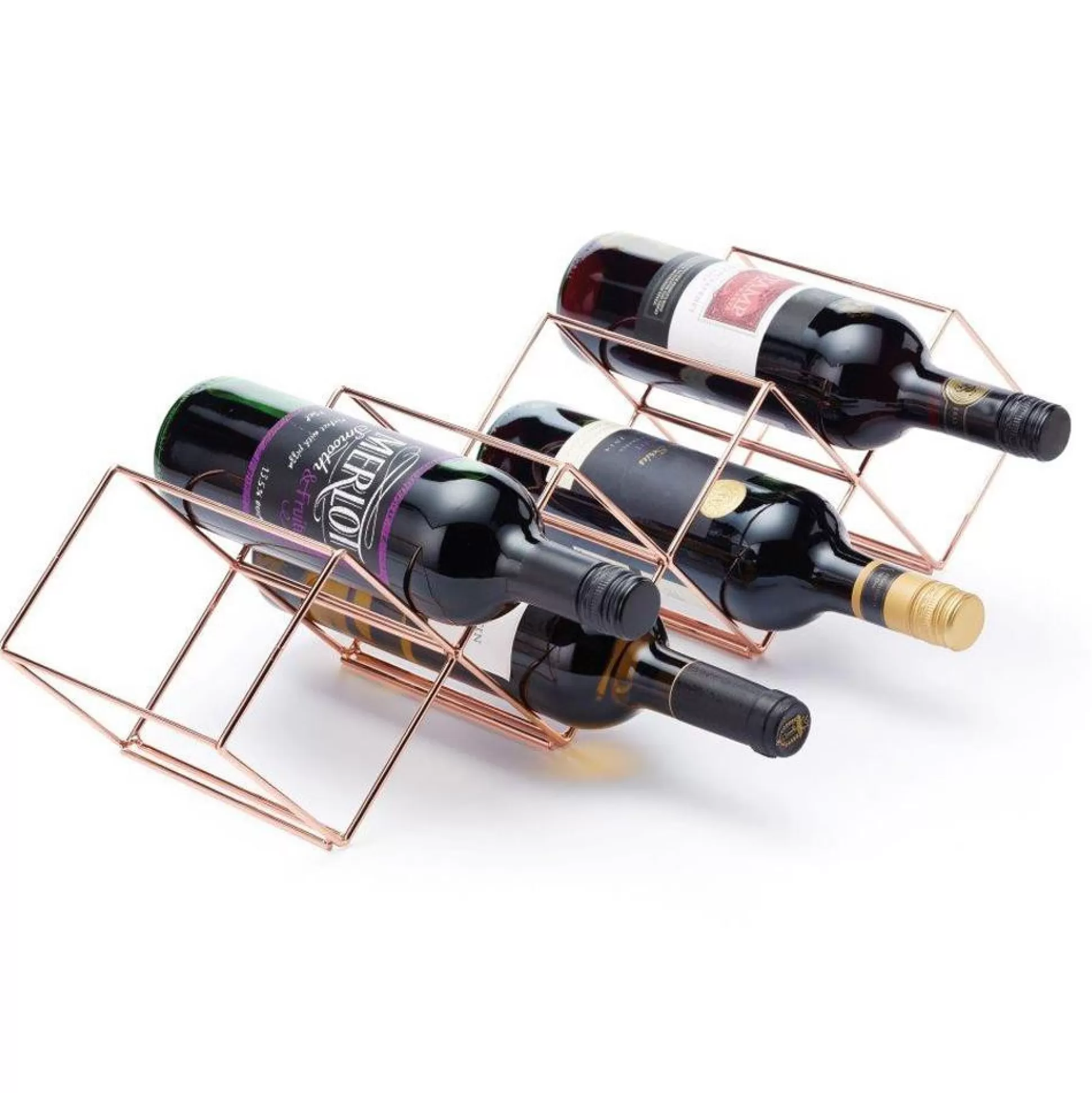Bar Accessories>Meadows and Byrne Copper Finish Stackable Wine Rack