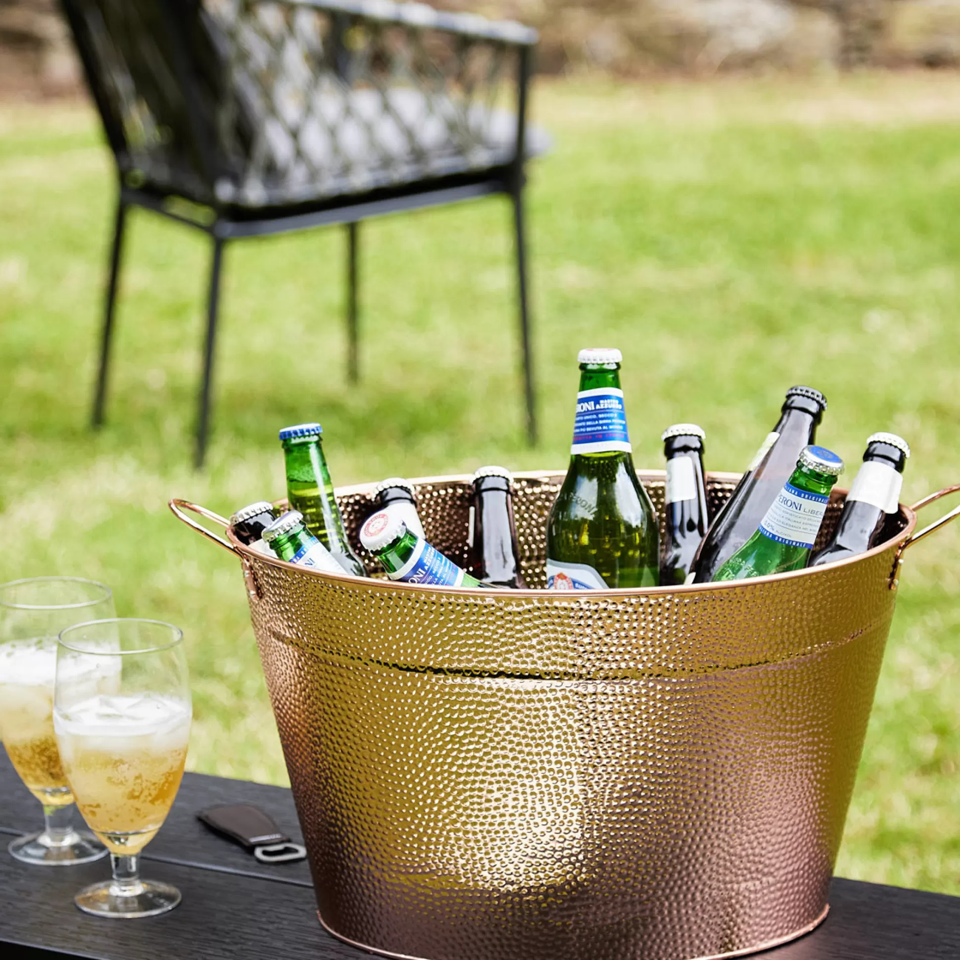 Pizza Ovens & Bbq>Meadows and Byrne Copper Hammered Drinks Pail