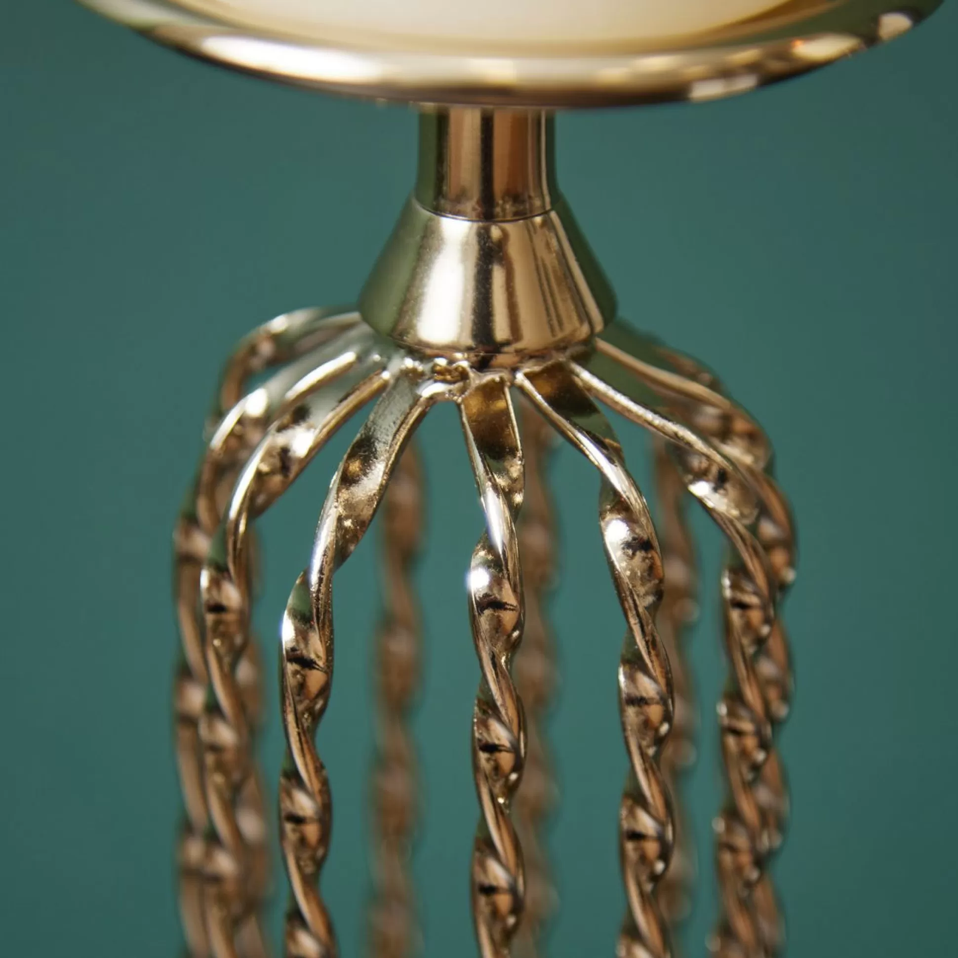 Candle Holders>Meadows and Byrne Corkscrew Twist Pillar Holder Small