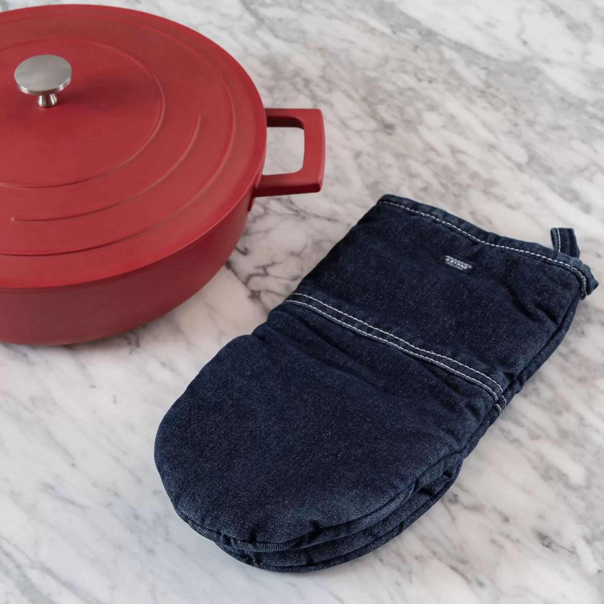 Kitchen Utensils & Accessories>Meadows and Byrne Denim Oven Mitt