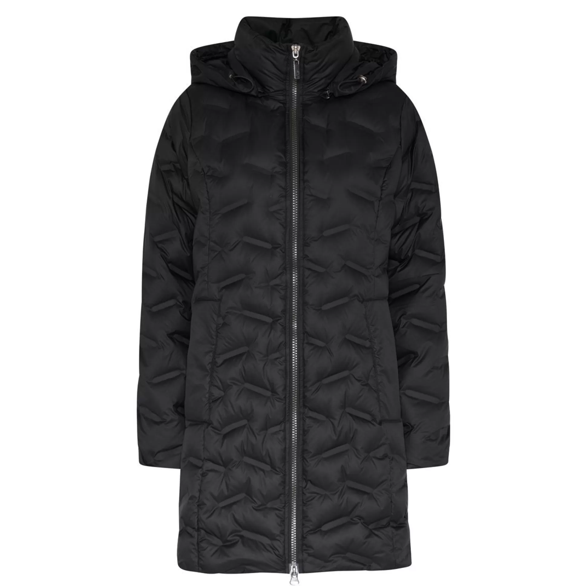 Coats & Jackets>Meadows and Byrne Down Coat With Detachable Hood Black