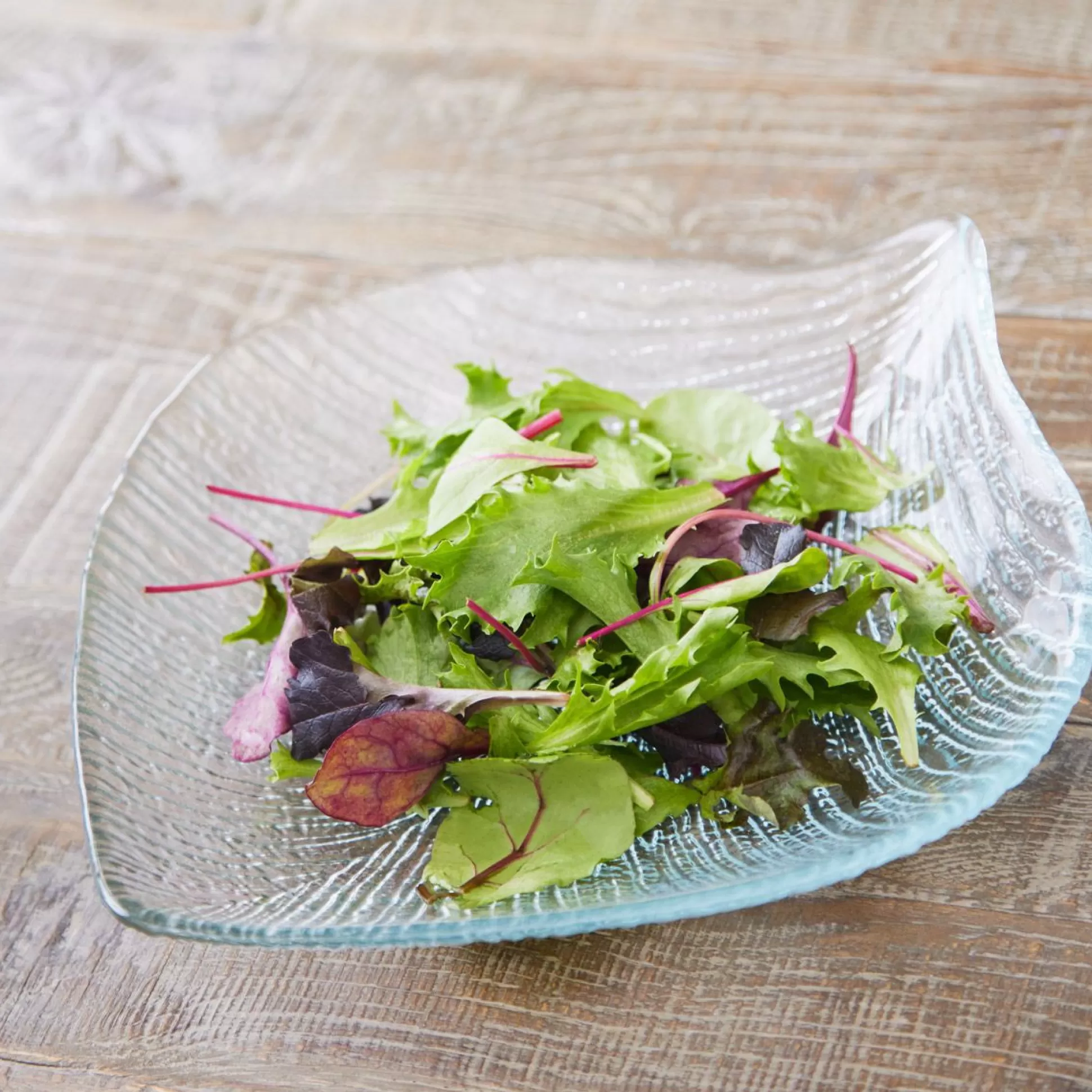 - Salad Bowls>Meadows and Byrne Drops Leaf Salad Bowl Clear