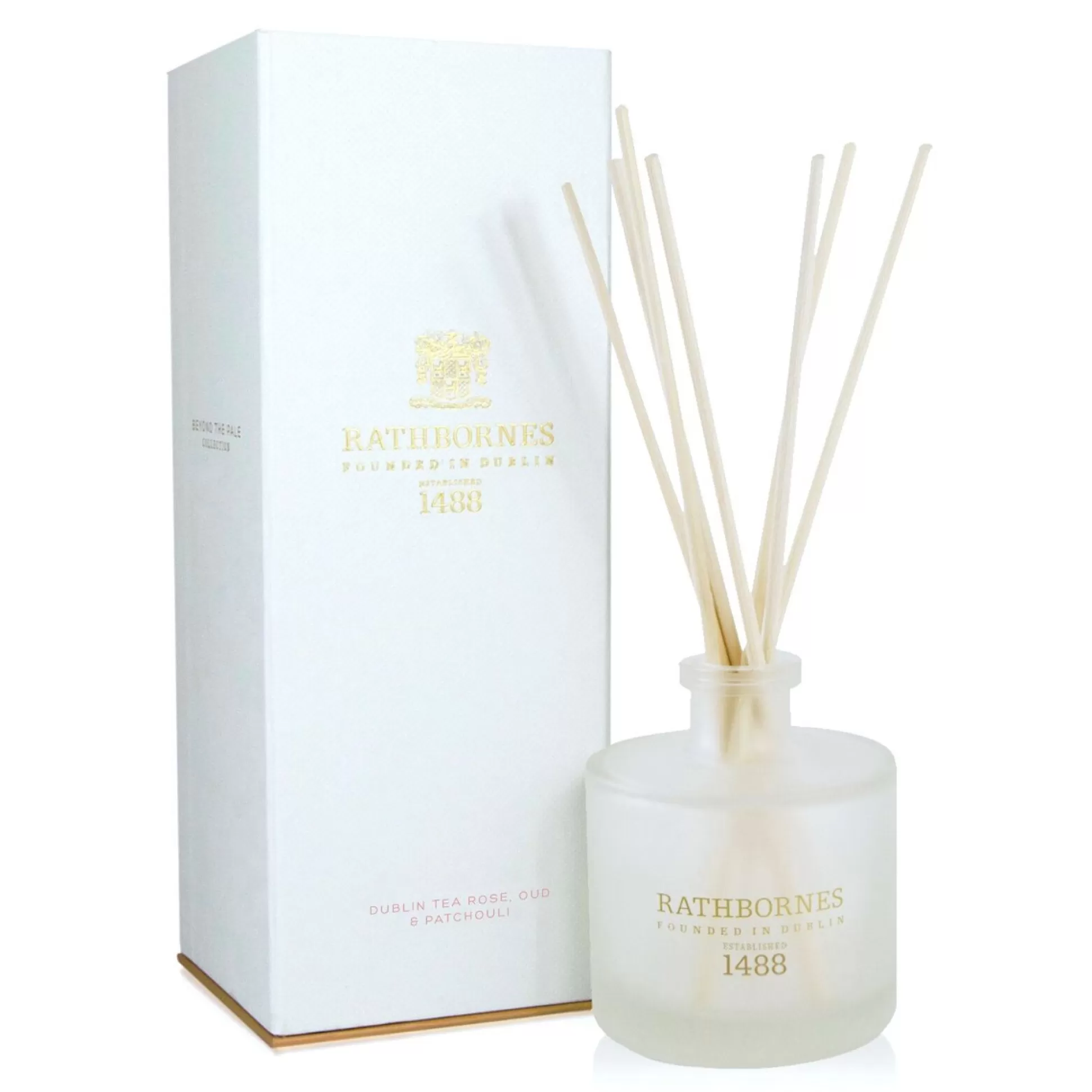 Candles & Diffusers>Meadows and Byrne Dublin Rathbornes Tea Rose, Oud & Patchouli Reed Diffuser