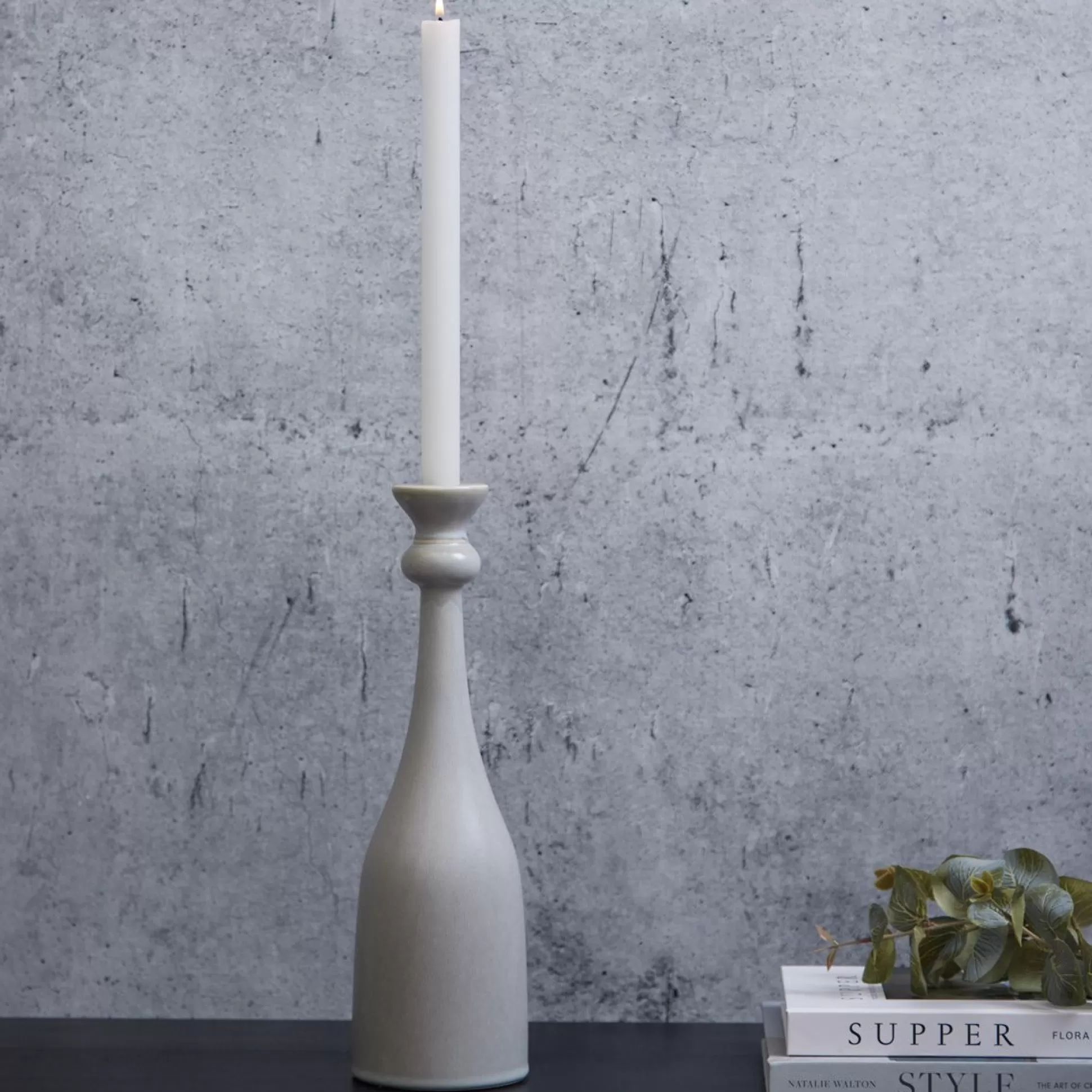 Candle Holders>Meadows and Byrne Elie Candlestick Holder In Harbour Grey