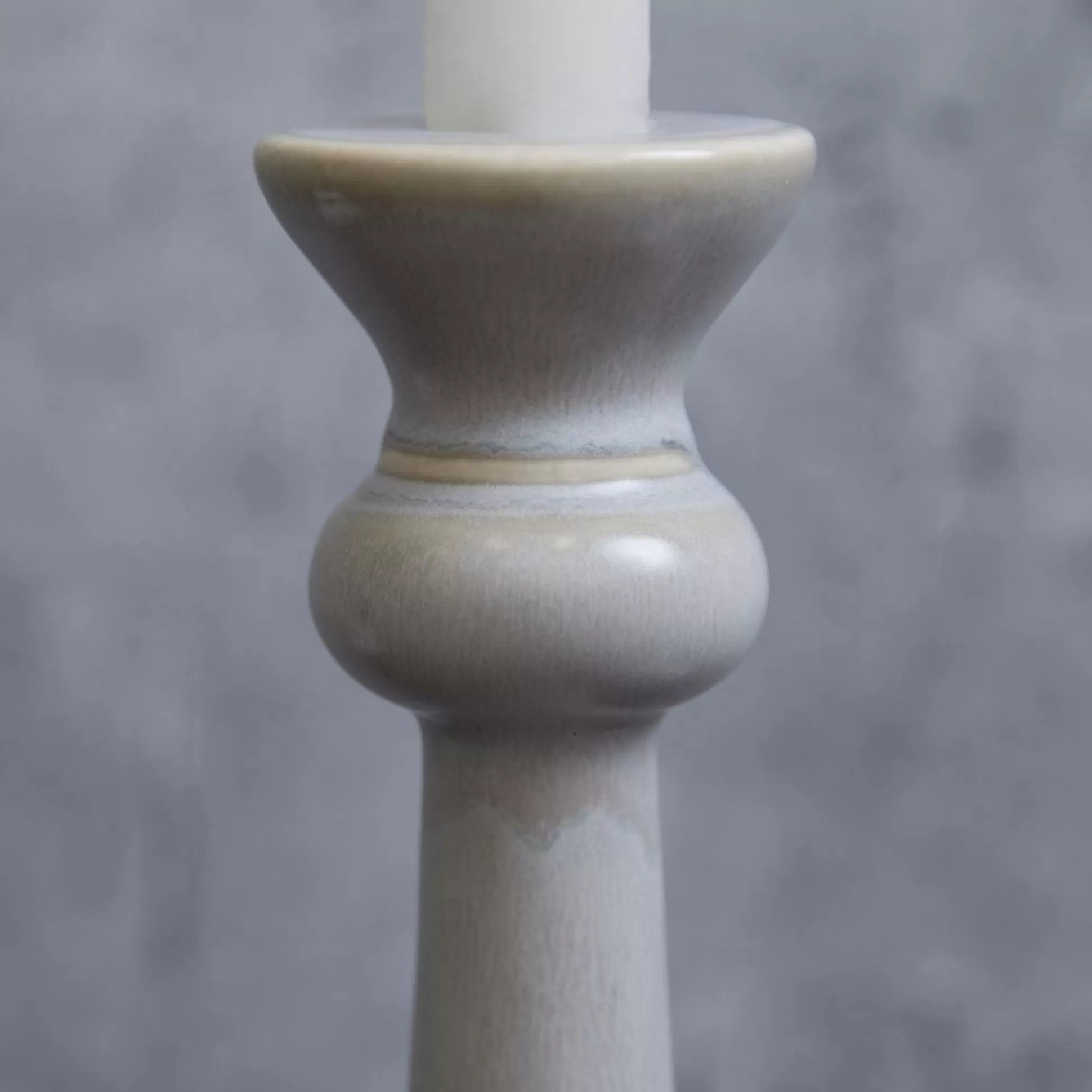 Candle Holders>Meadows and Byrne Elie Candlestick Holder In Harbour Grey