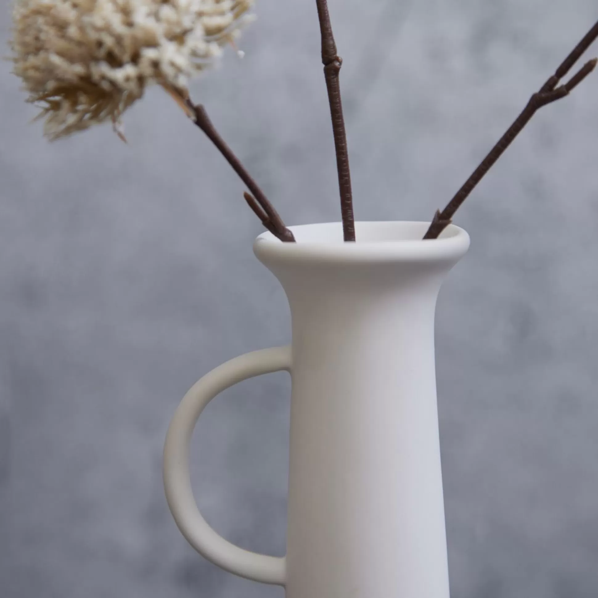 Decorative Vases>Meadows and Byrne Ella Long Stemmed Vase In Matt White