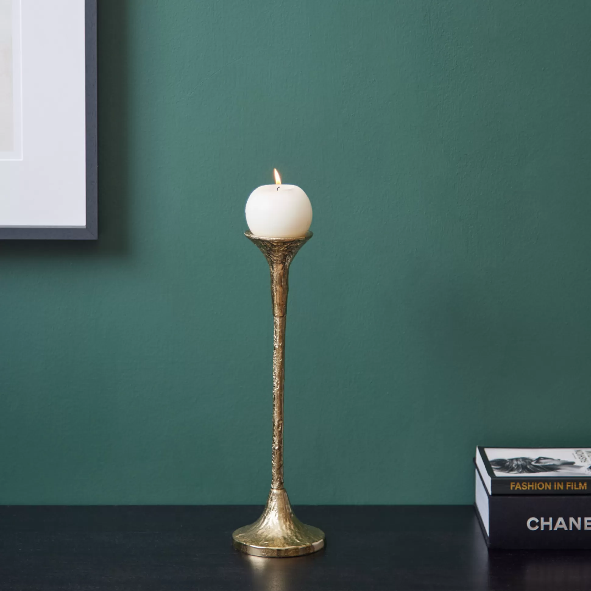 Candle Holders>Meadows and Byrne Eme Brass Candlestick