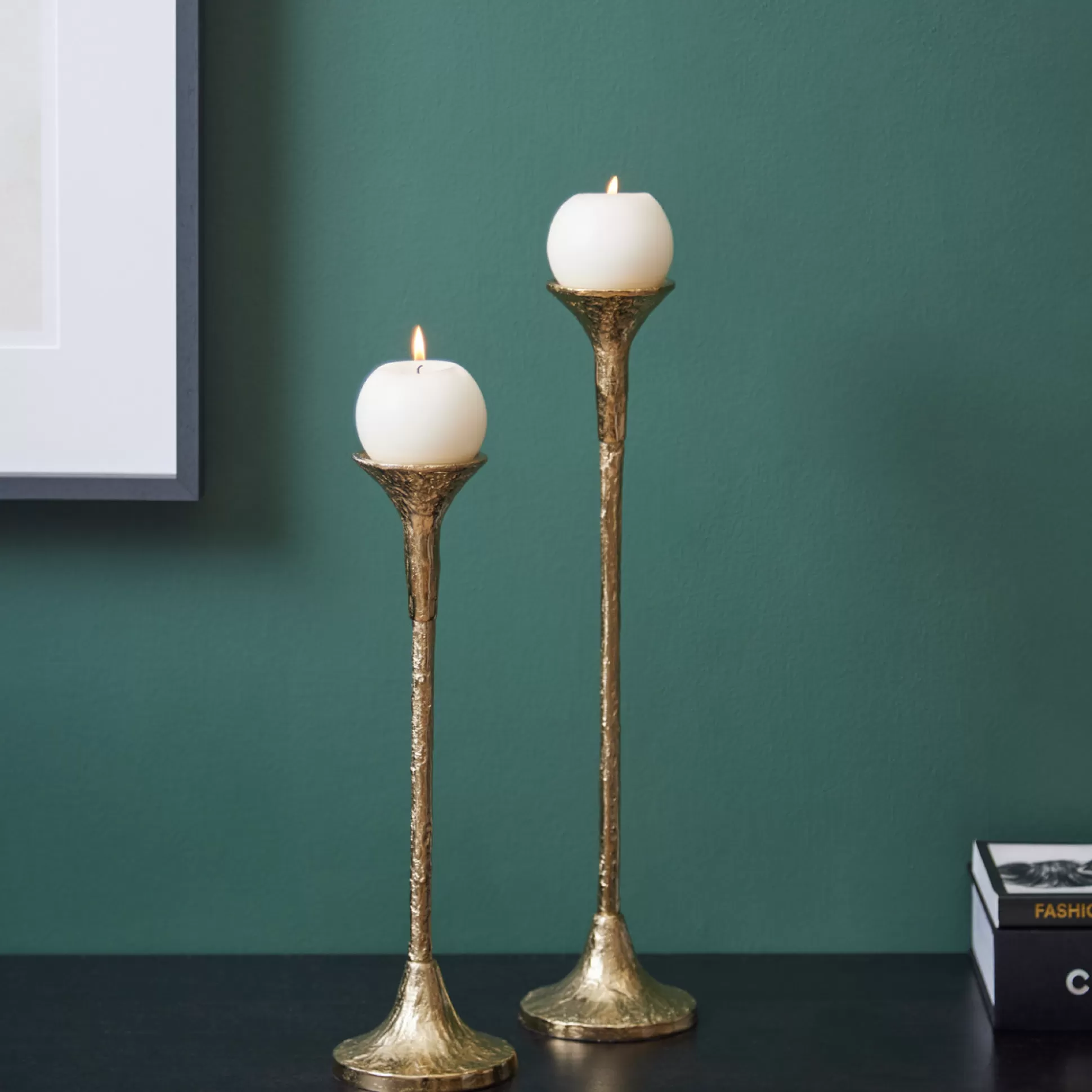 Candle Holders>Meadows and Byrne Eme Brass Candlestick