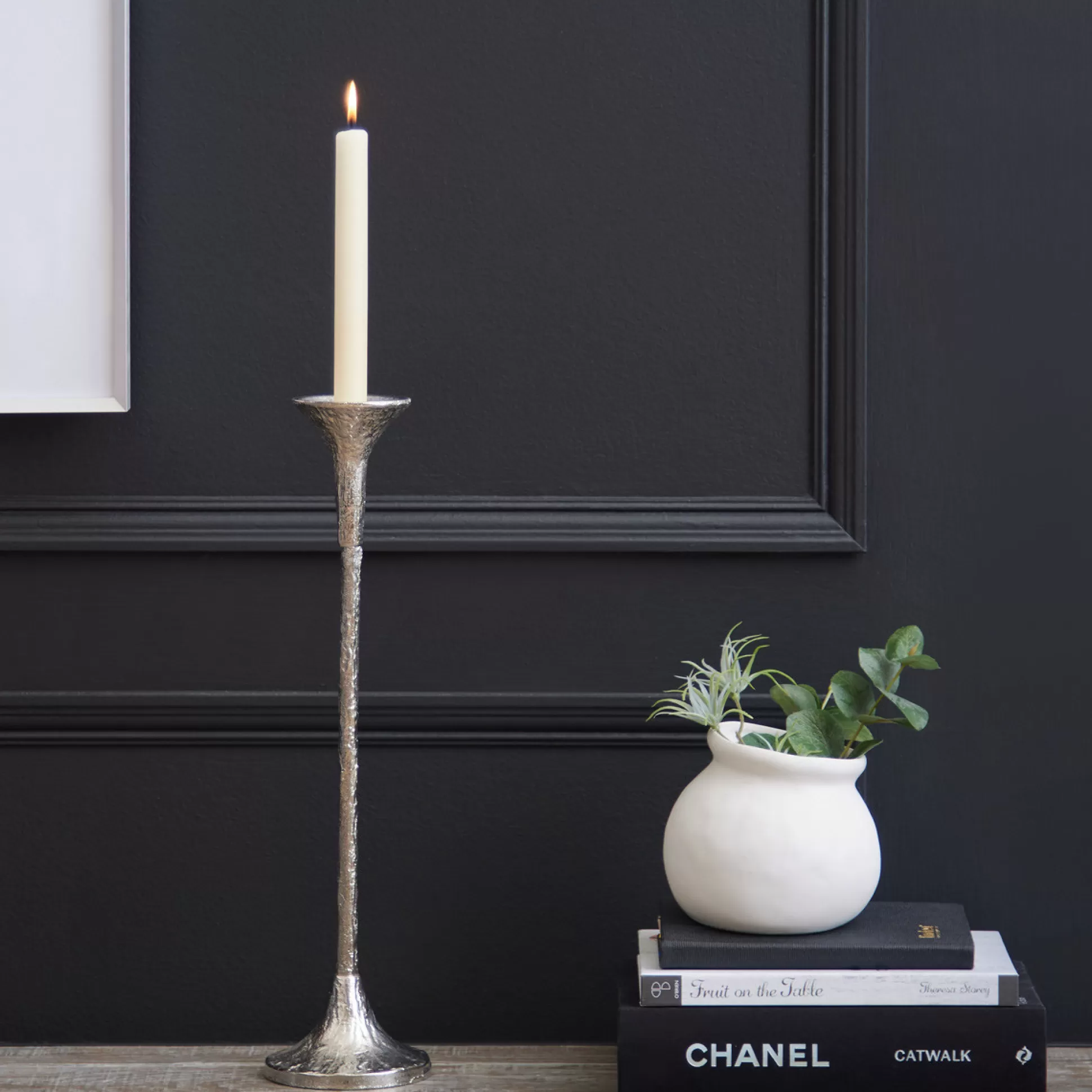 Candle Holders>Meadows and Byrne Eme Silver Candlestick - Large